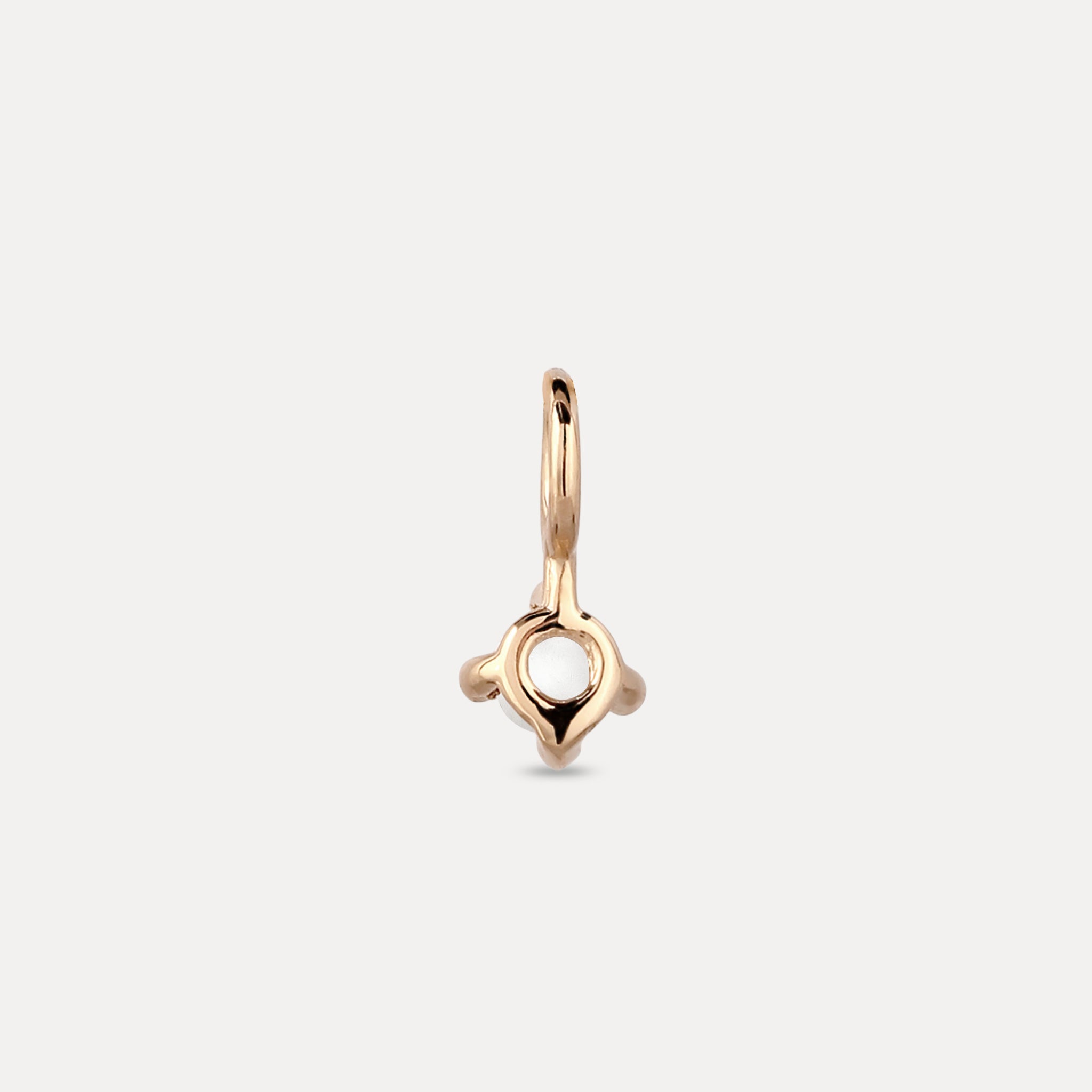 The Minimalist Birthstone Charm Pendant | 14k Solid Gold