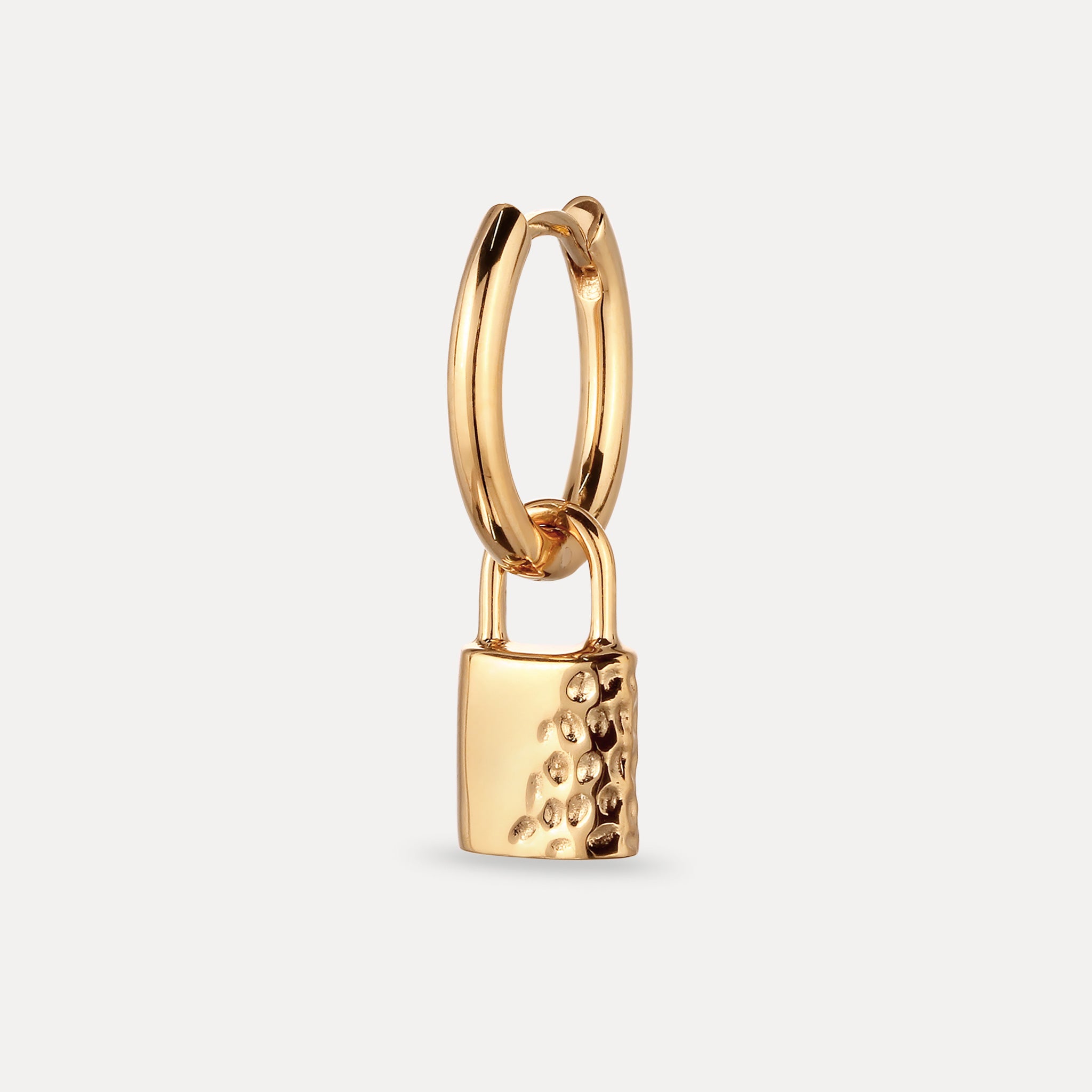 Padlock Hoop Earring