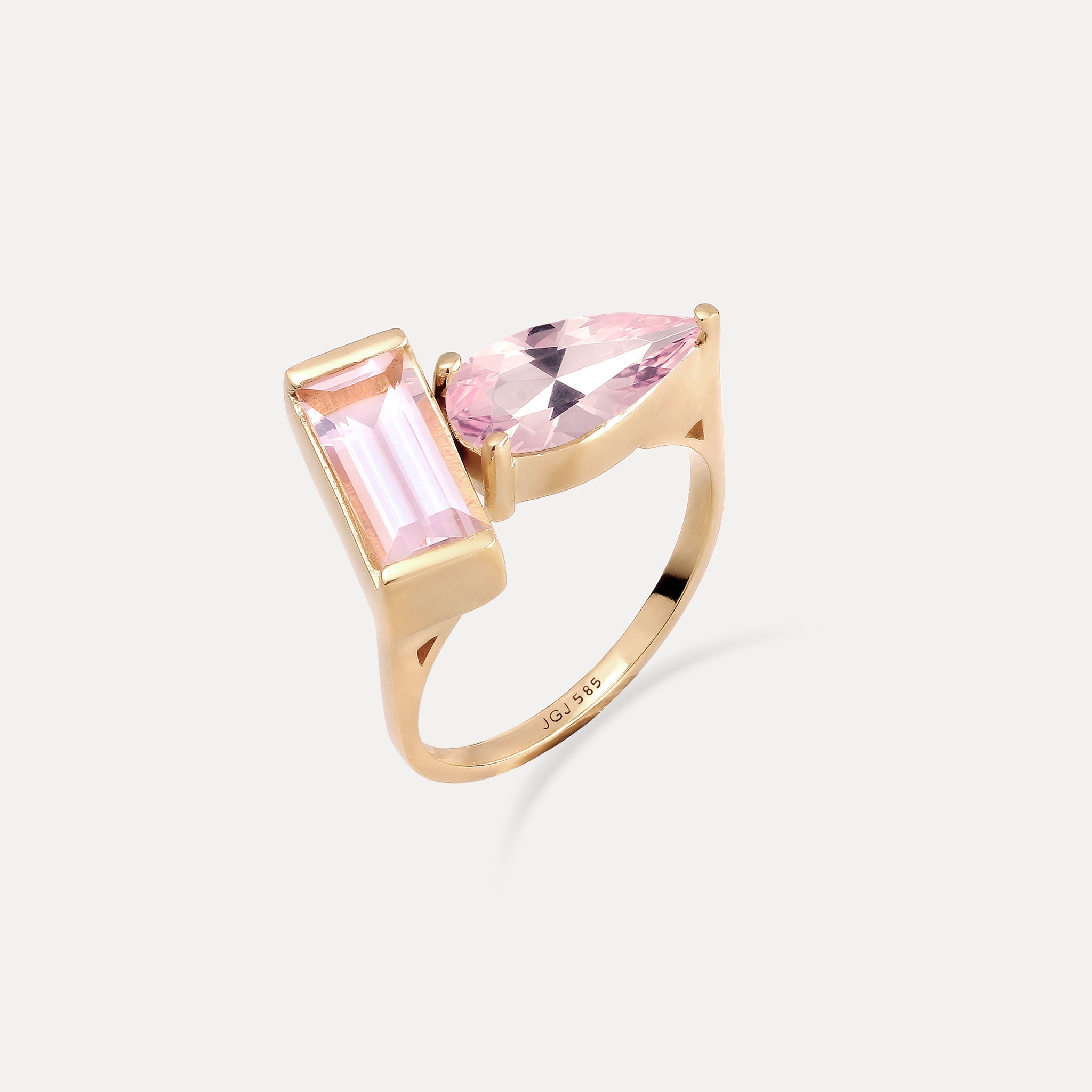 Amethyst Balance Ring | 14k Solid Gold