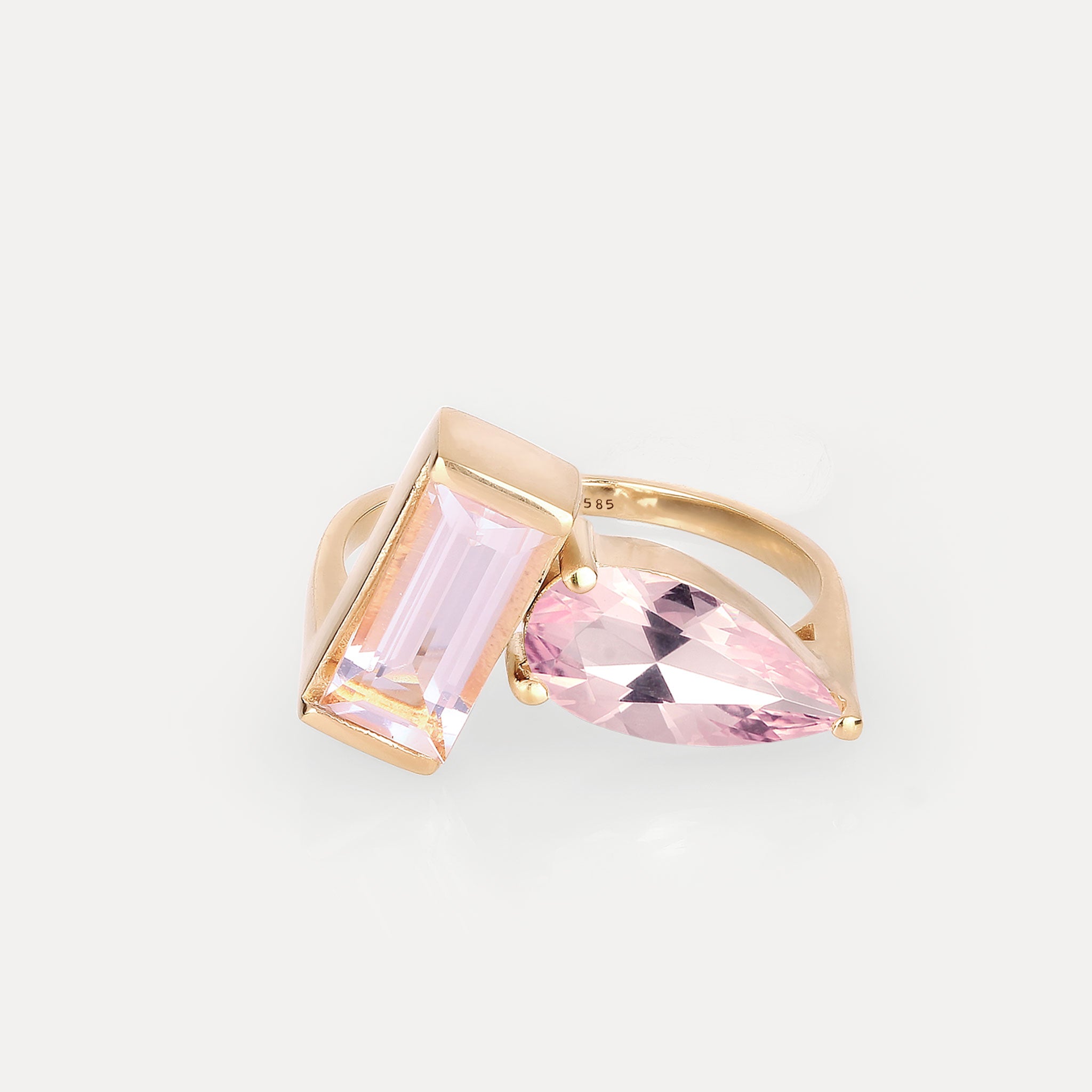 Amethyst Balance Ring | 14k Solid Gold