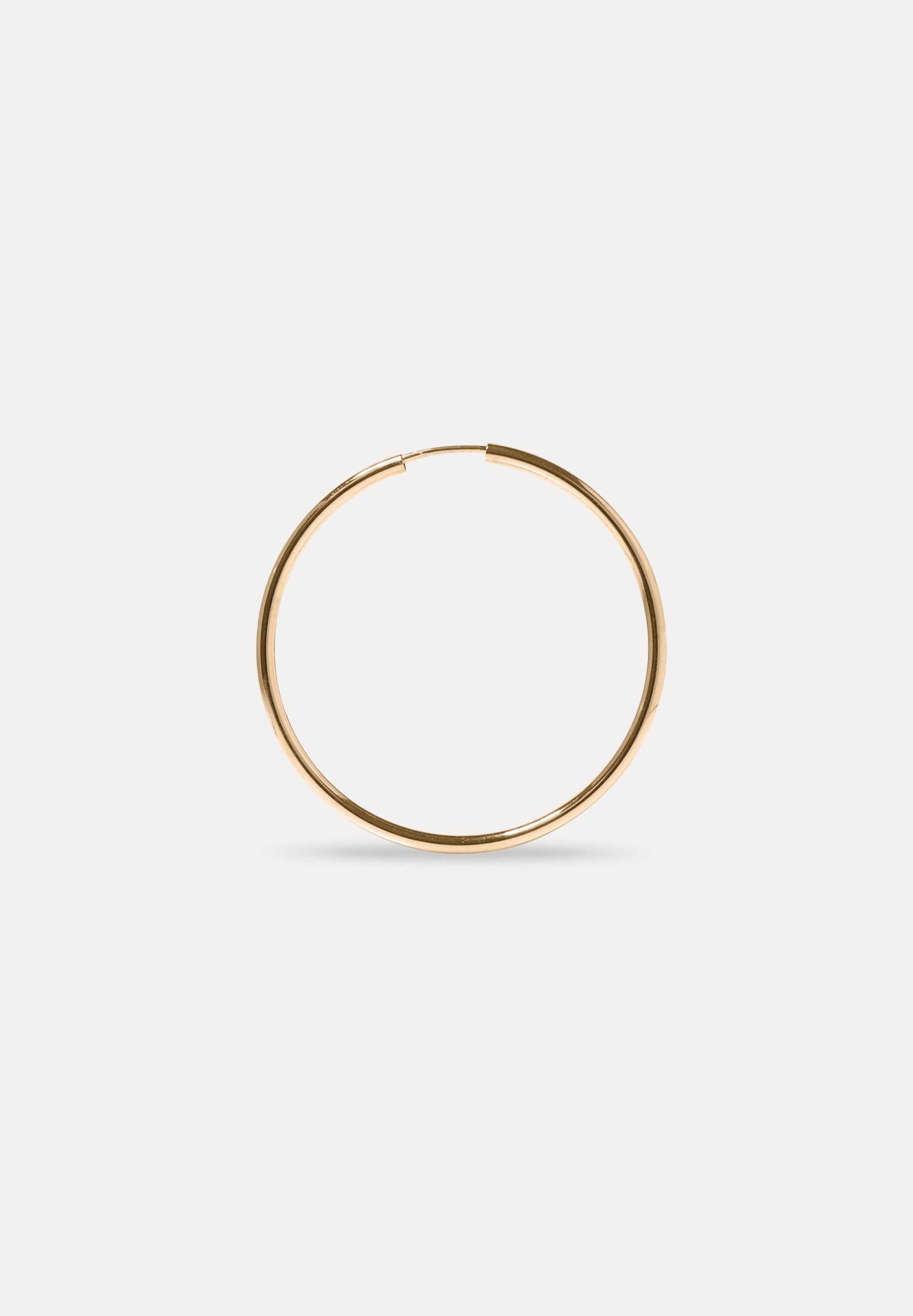 Basic Hoop Earrings - Single | 14k Gold