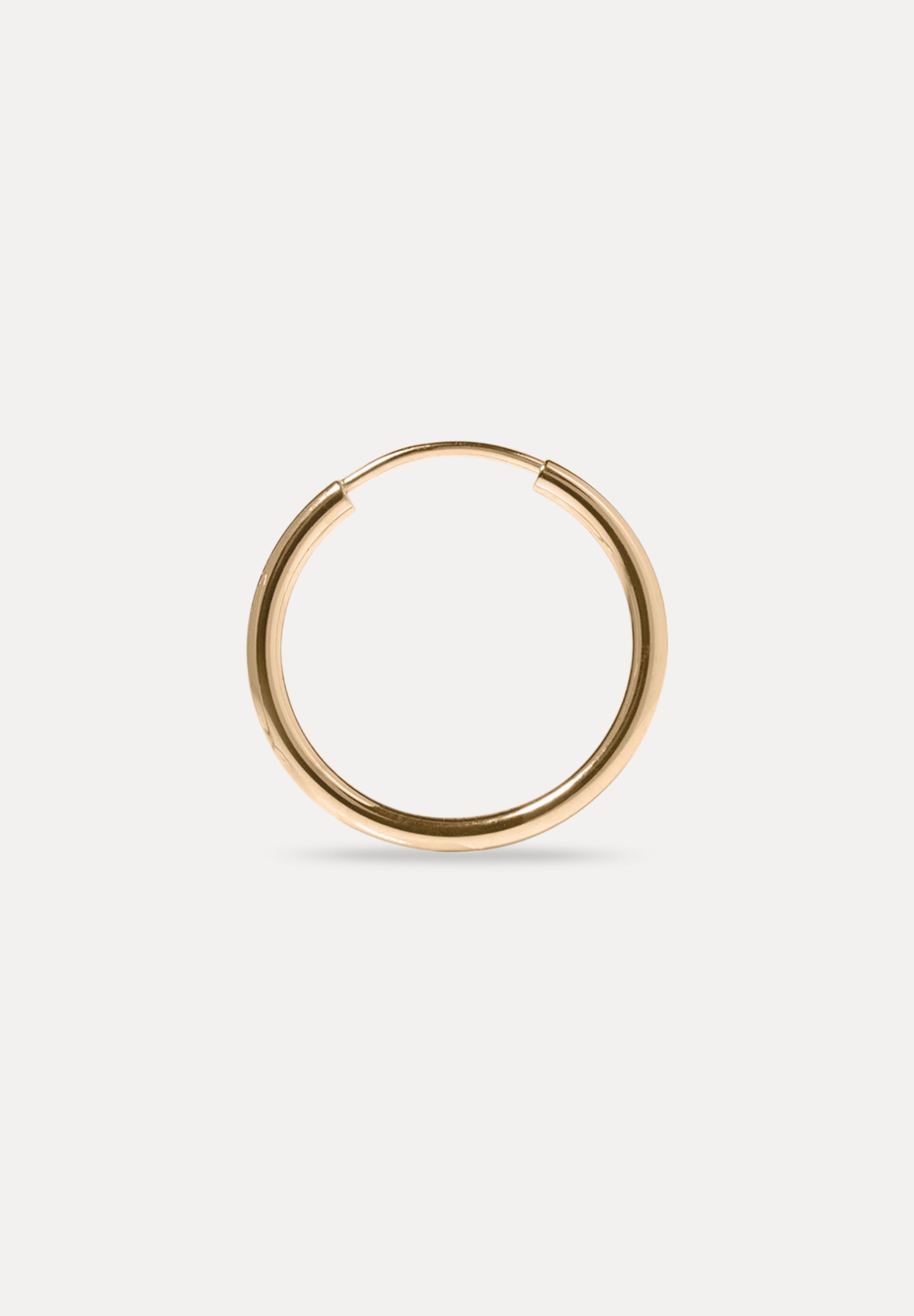 Basic Hoop Earrings - Single | 14k Gold