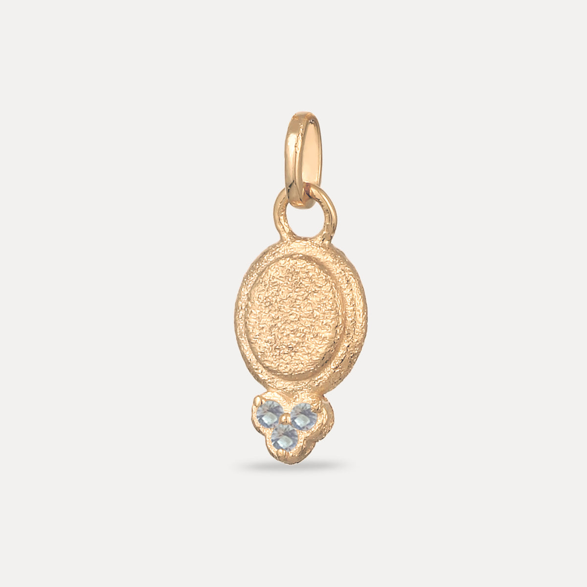 Aquamarin Trinity Emblem Anhänger - Antique | 585 Gold