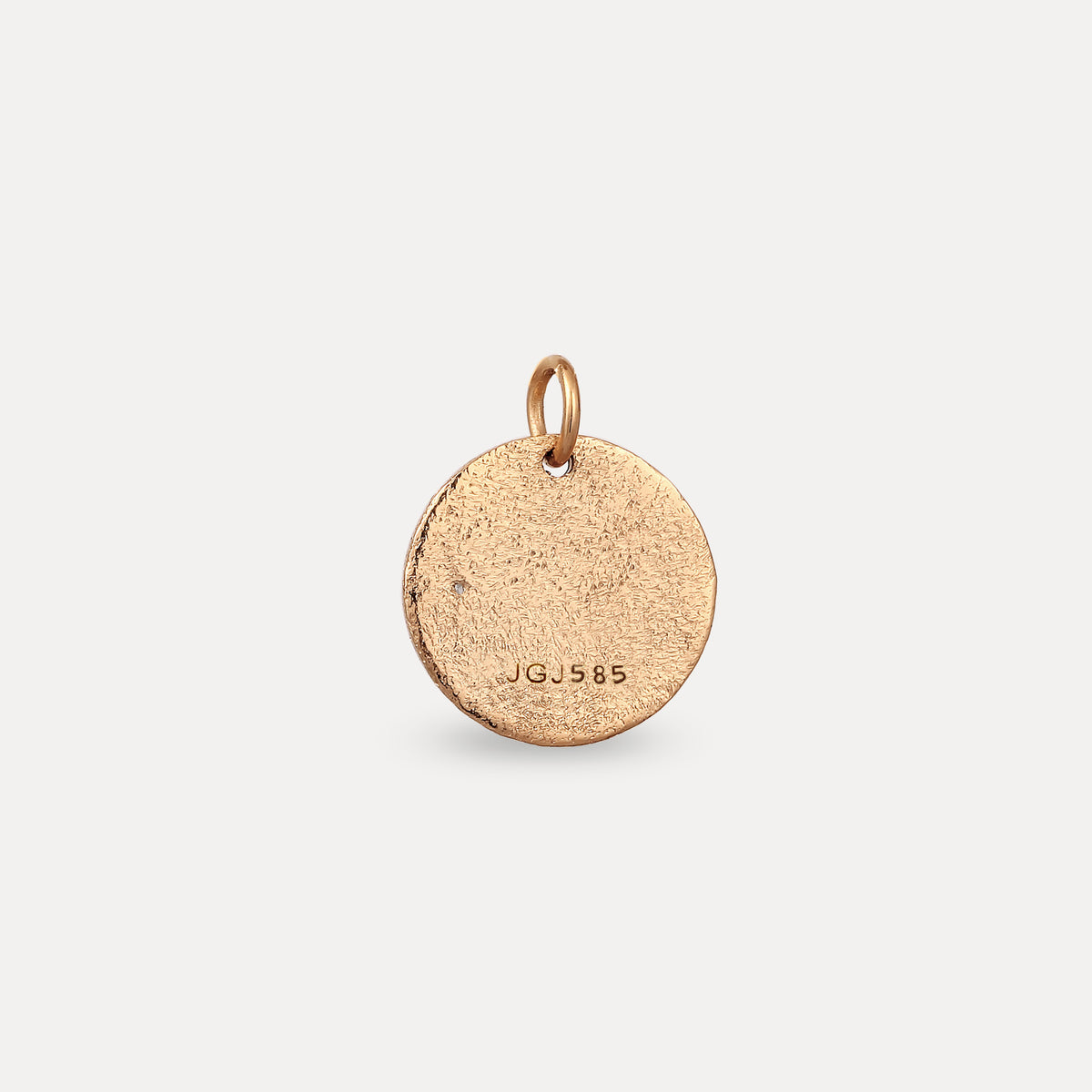 Weißer Saphir Plate Anhänger - Antique | 585 Gold