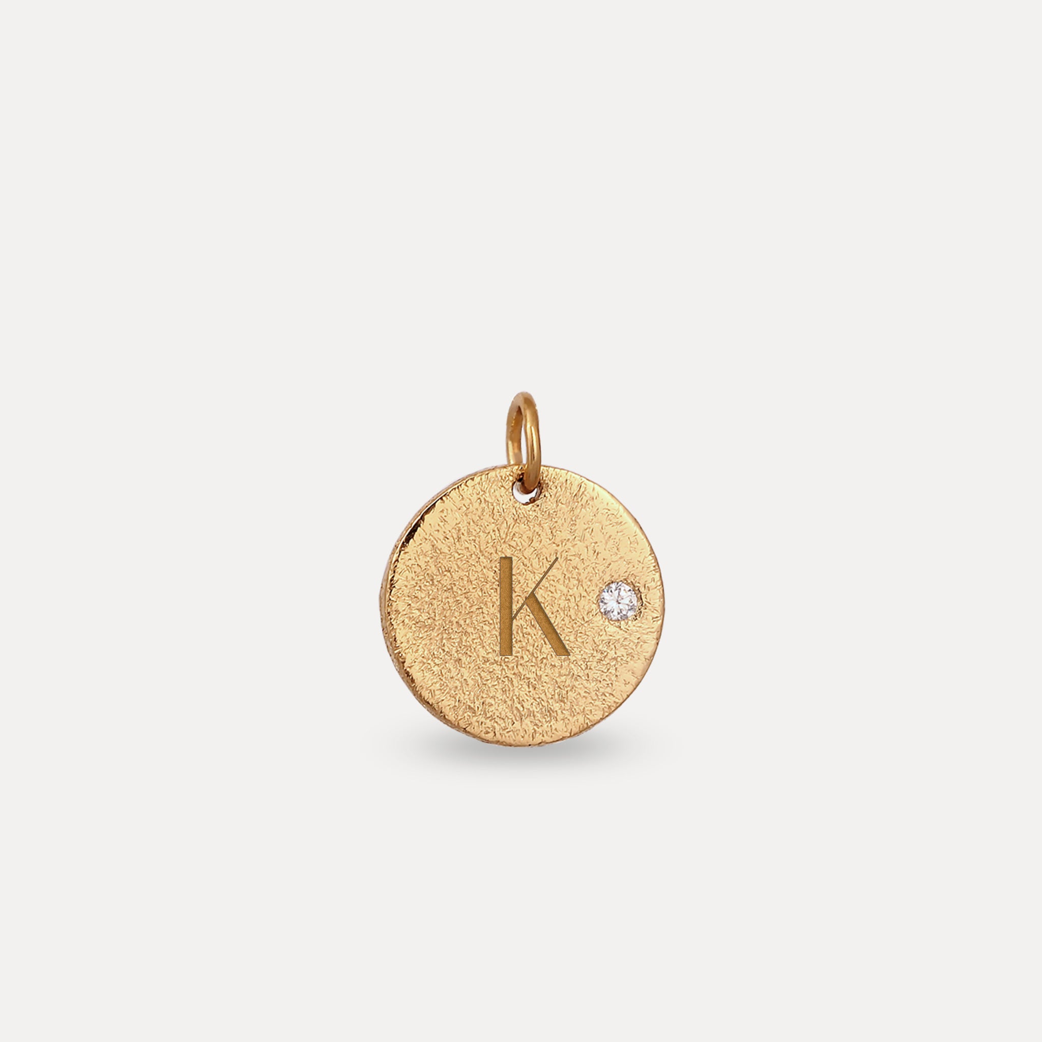 White Sapphire Engravable Plate Pendant - Antique