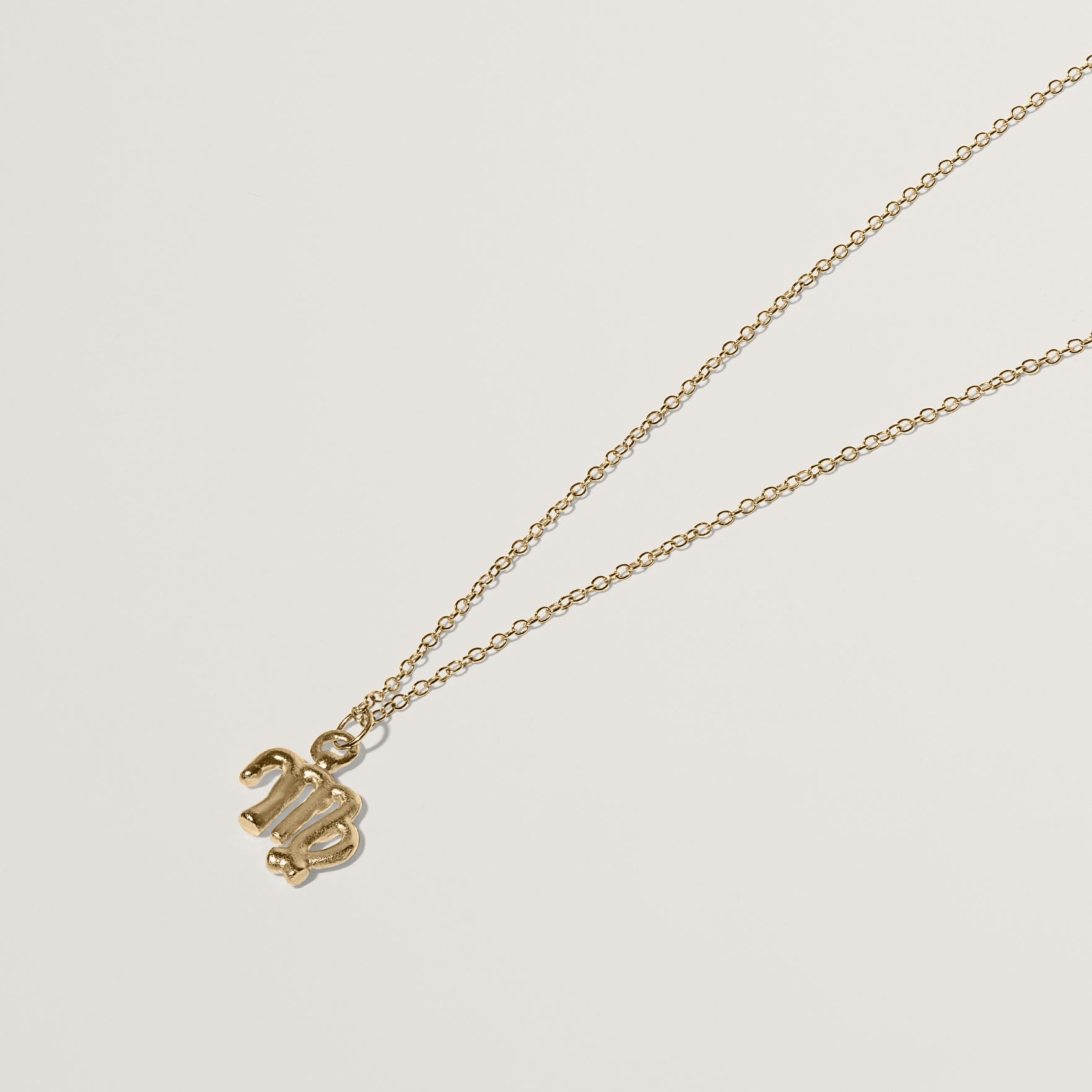 Zodiac Charm Kette 14k Massivgold