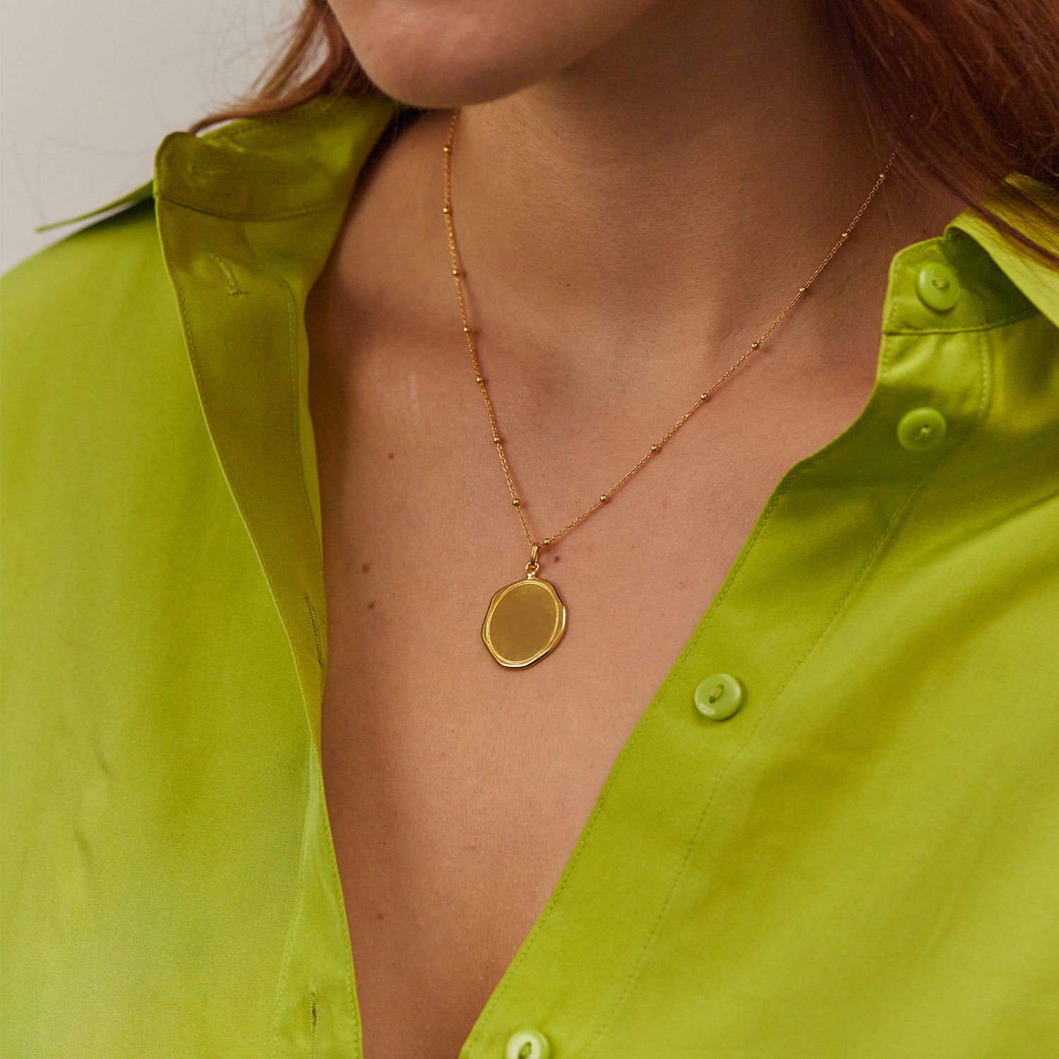 Engravable Large Seal Necklace