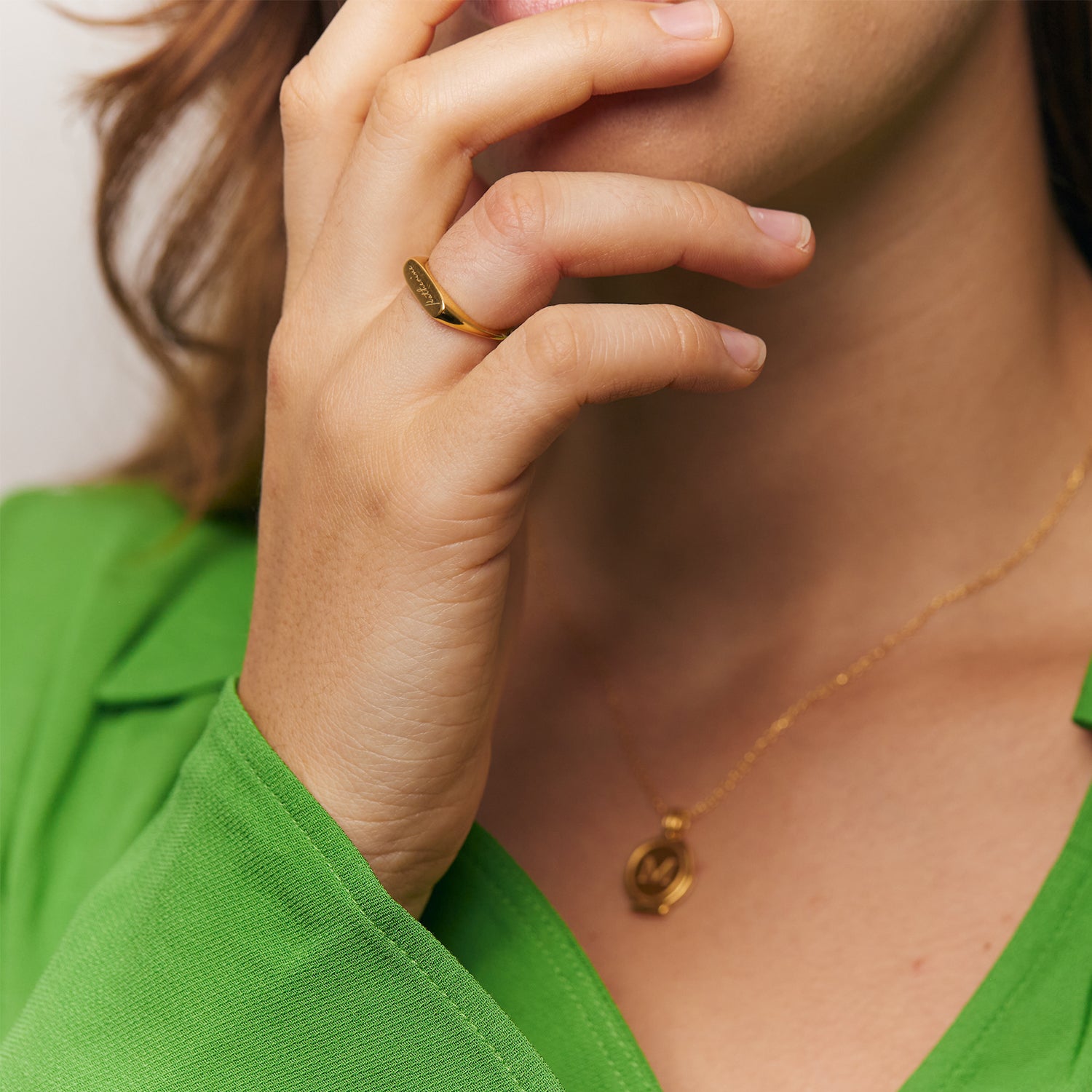 Engravable Flat-Top Ring | 14k Gold