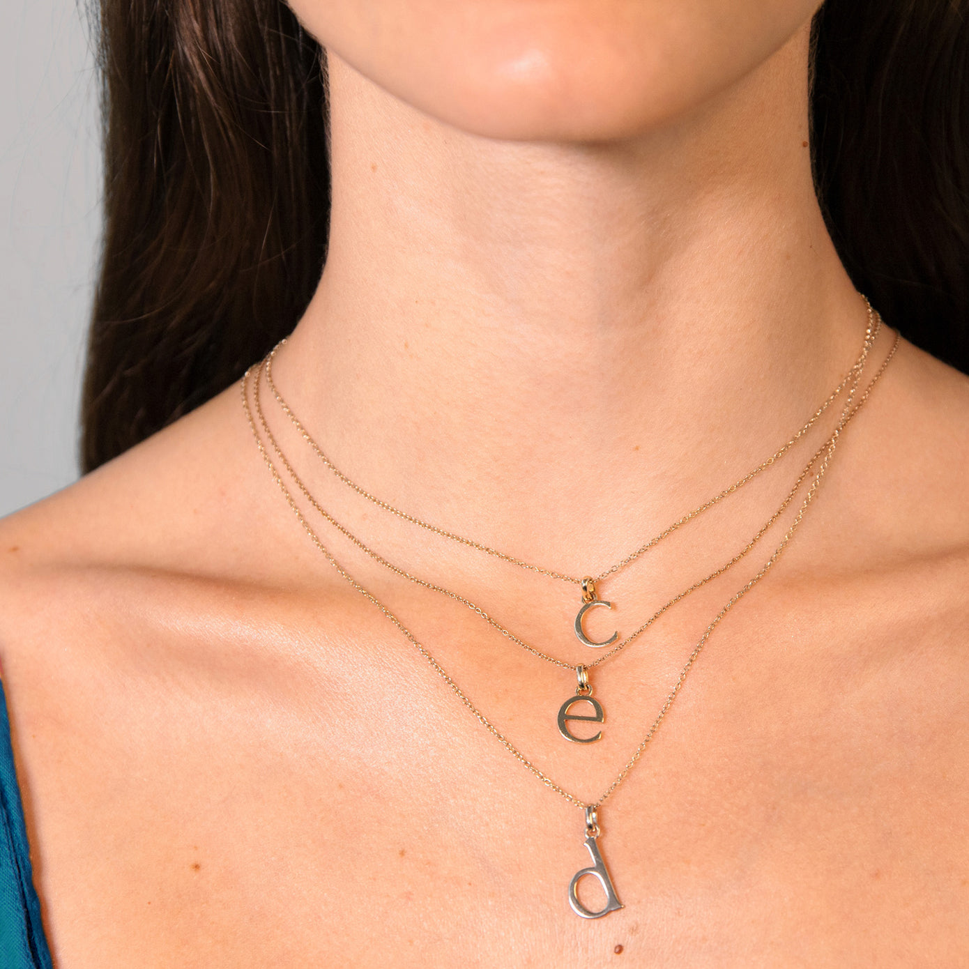 Initial with Anchor Chain 925 Silver