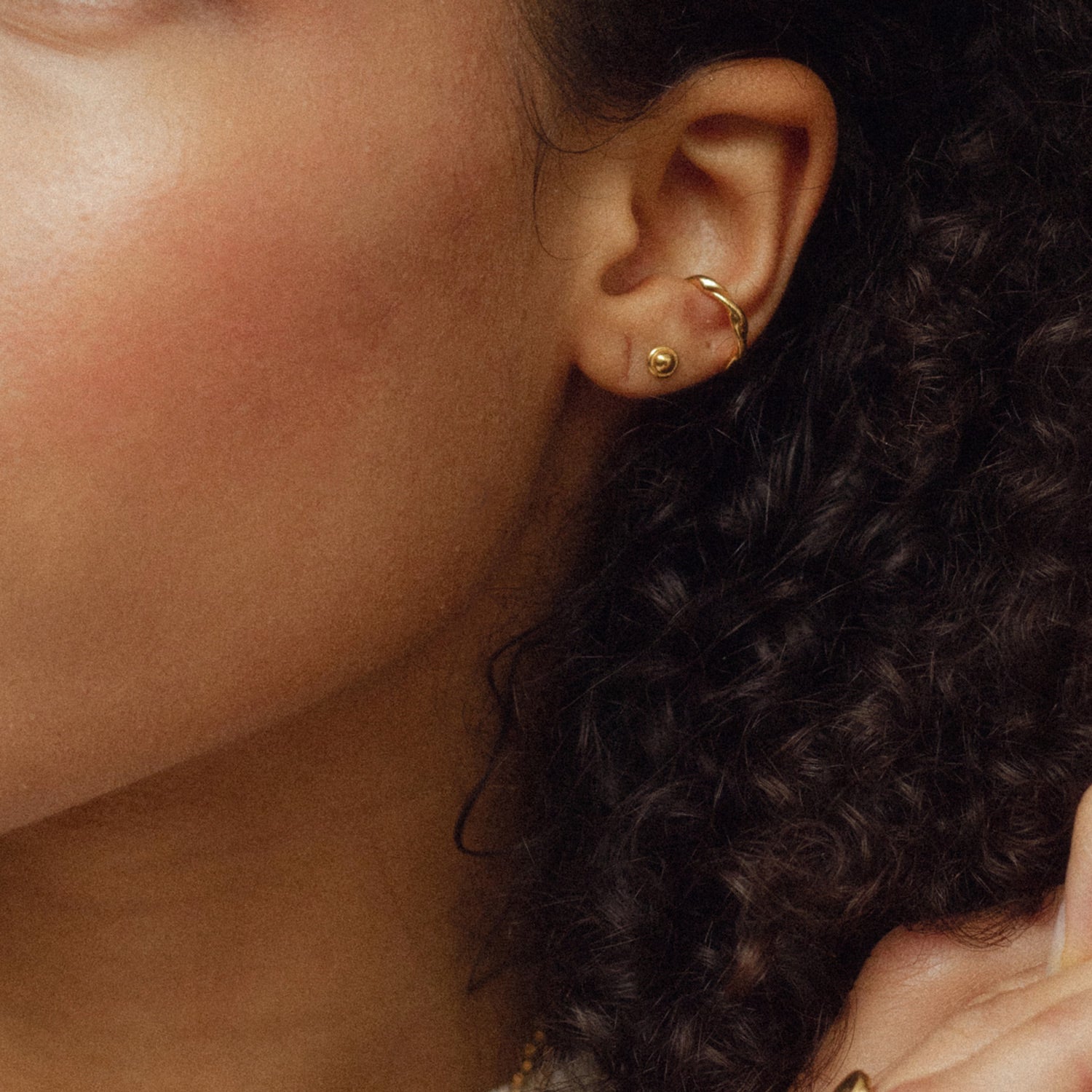 Fluid Stud Earrings | 14k Gold