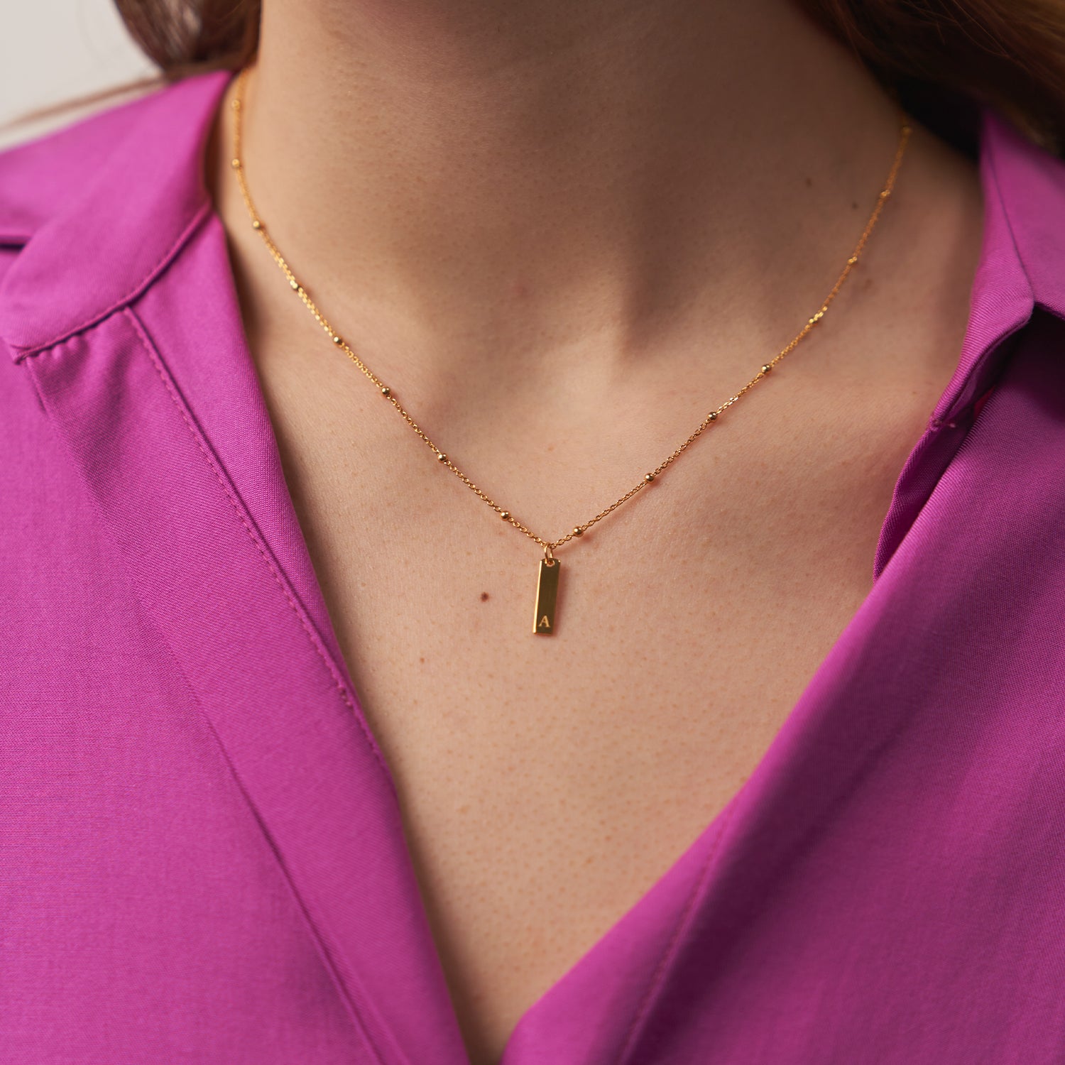 Engravable Bar Necklace