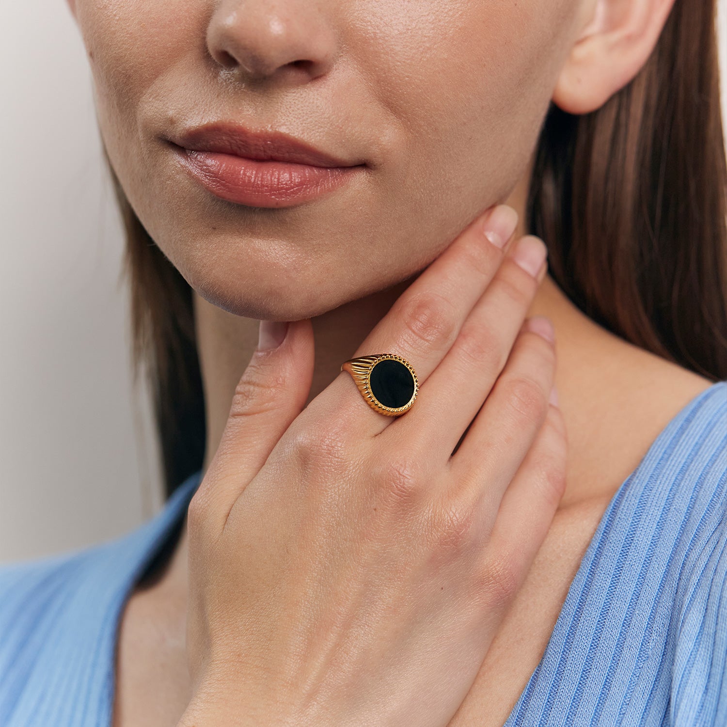 Solar Spritz Cocktail Ring Black