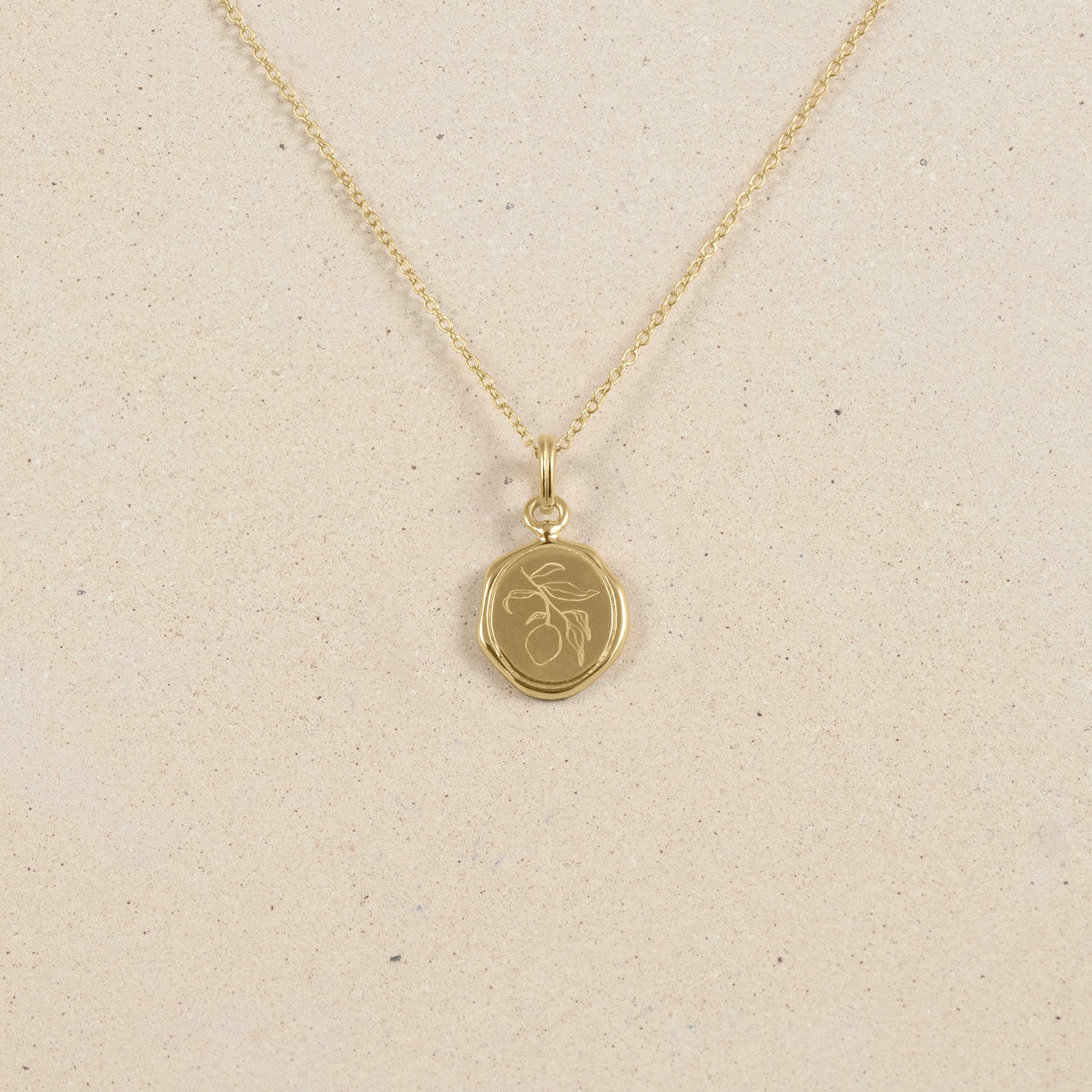 Eden Lemon Seal Necklace | 14k Gold