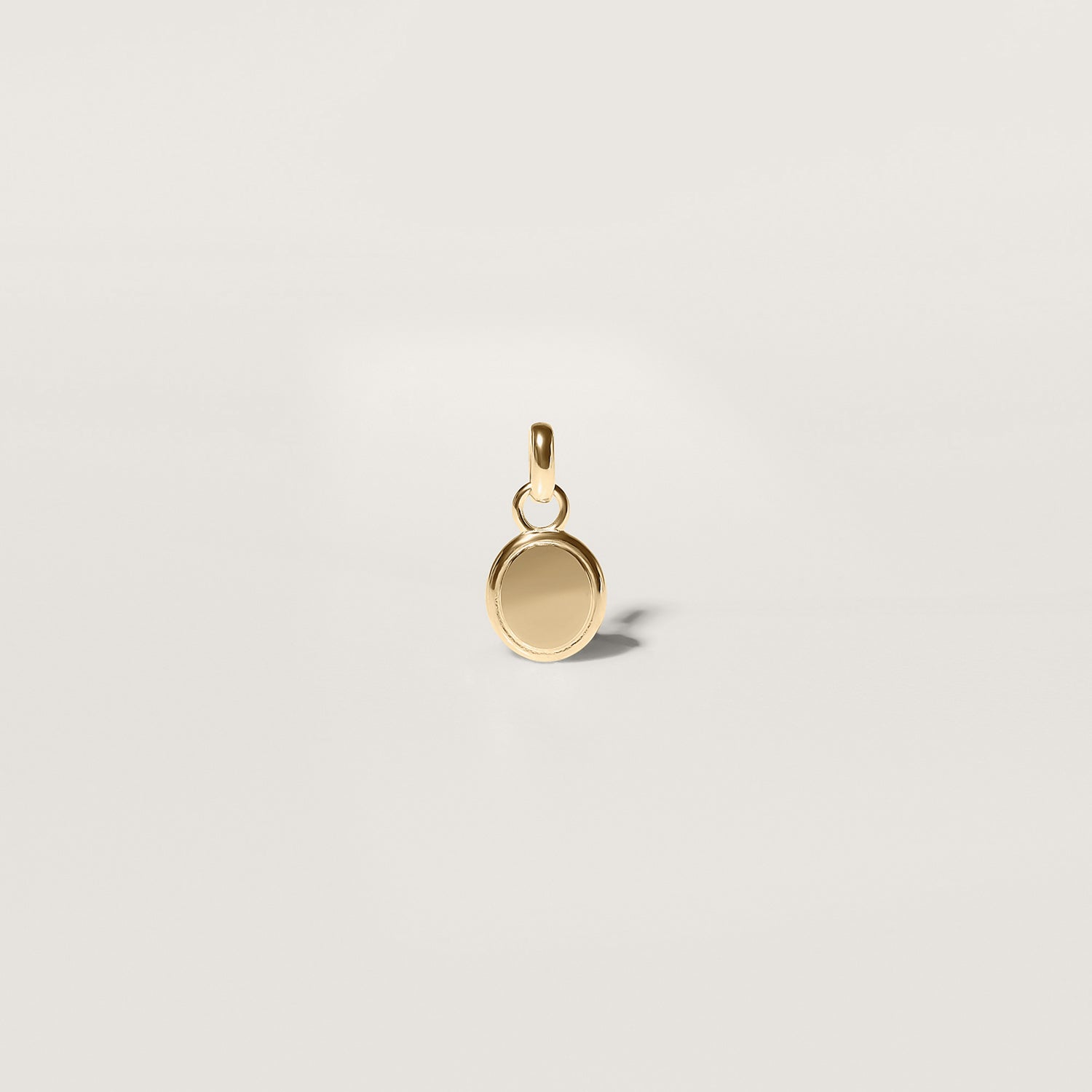 Engravable Emblem Pendant | 14k Gold