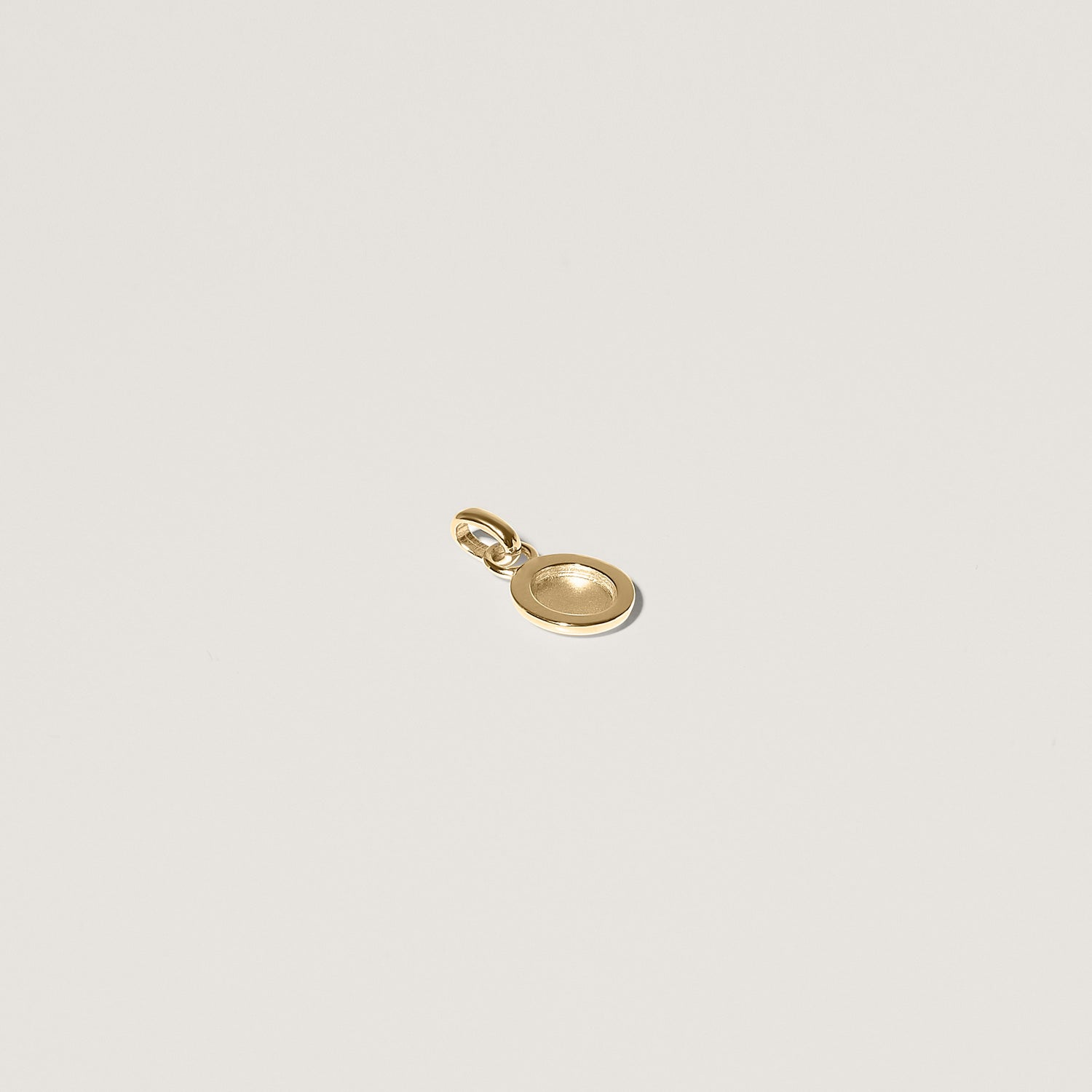 Engravable Emblem Pendant | 14k Gold