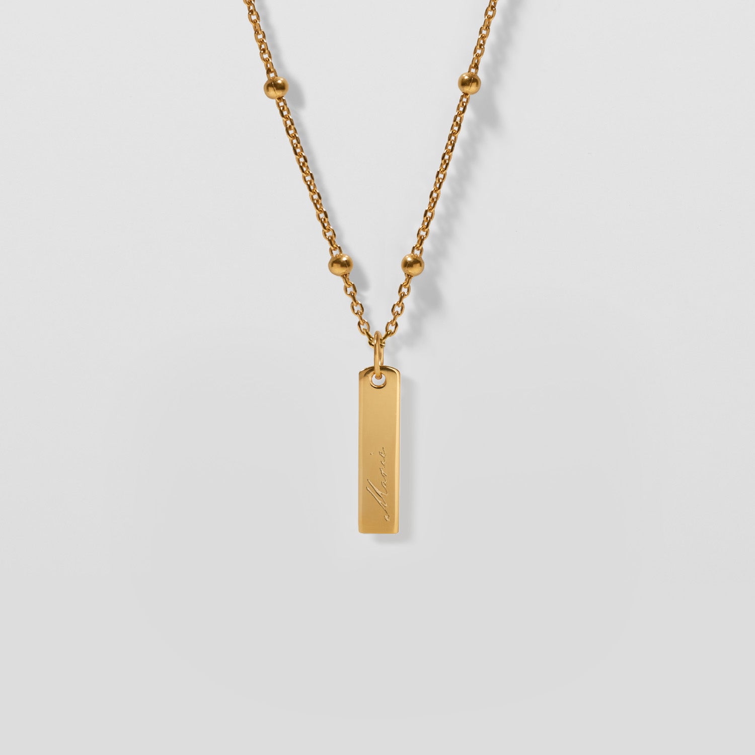 Engravable Bar Necklace