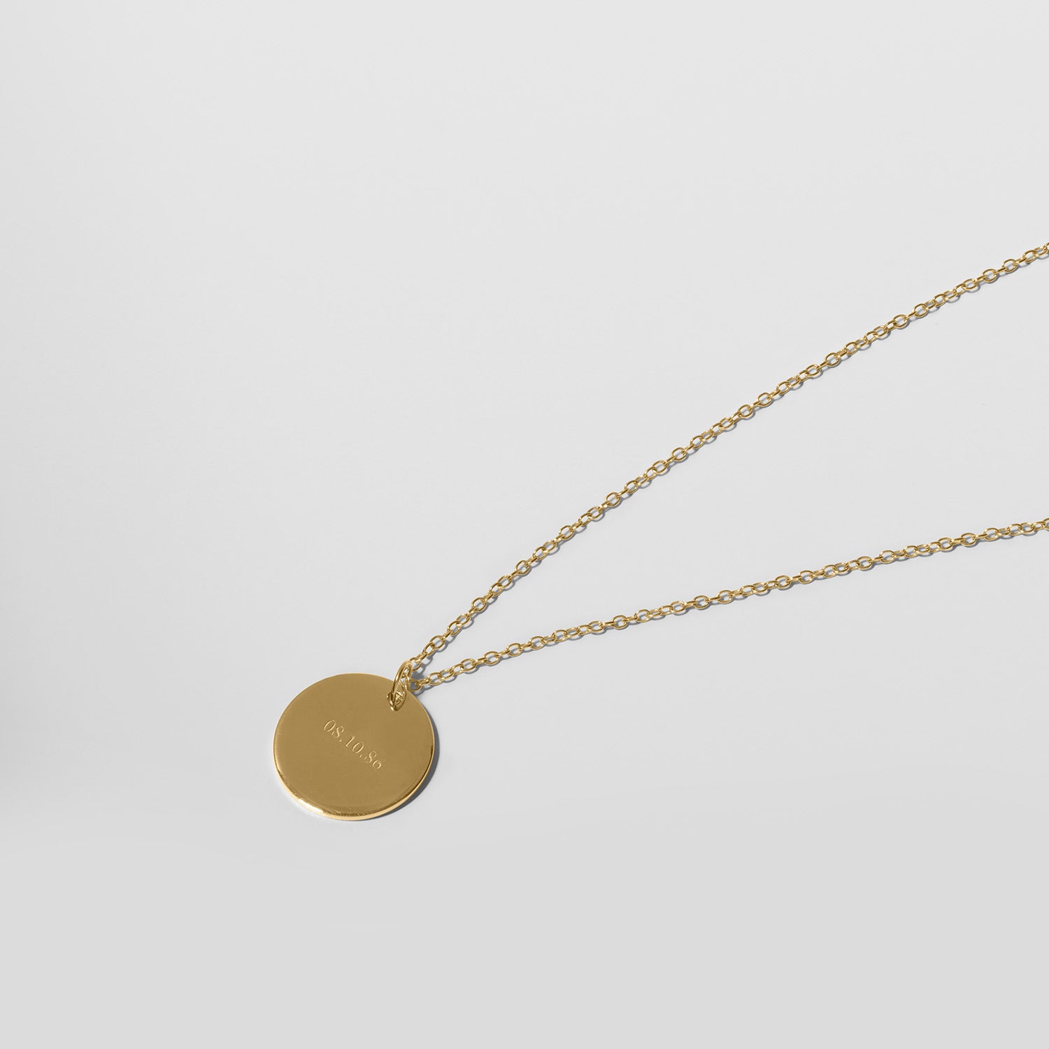 Engravable Plate Necklace | 14k Gold