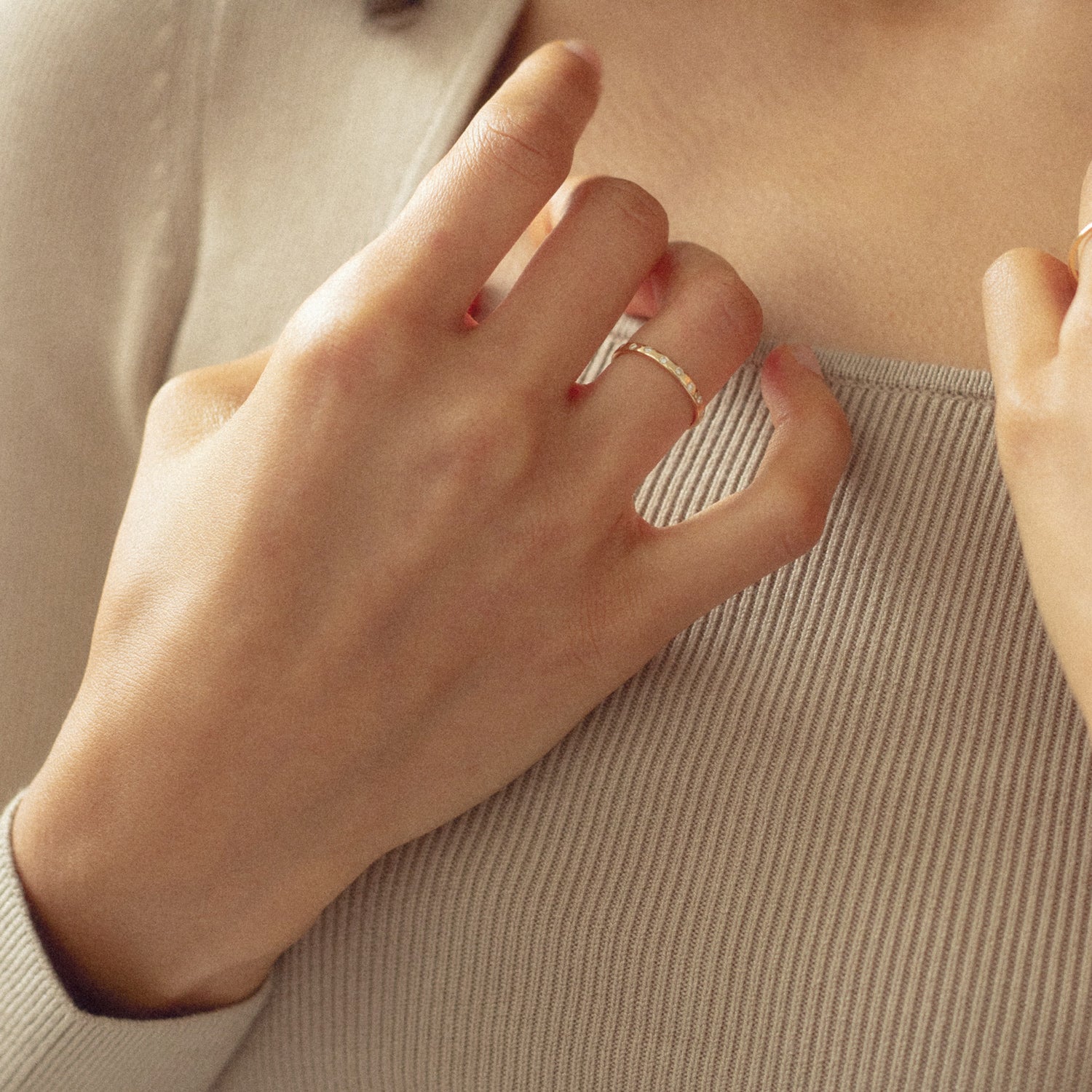 Diamonds Twisted Fair Band | 14k Gold
