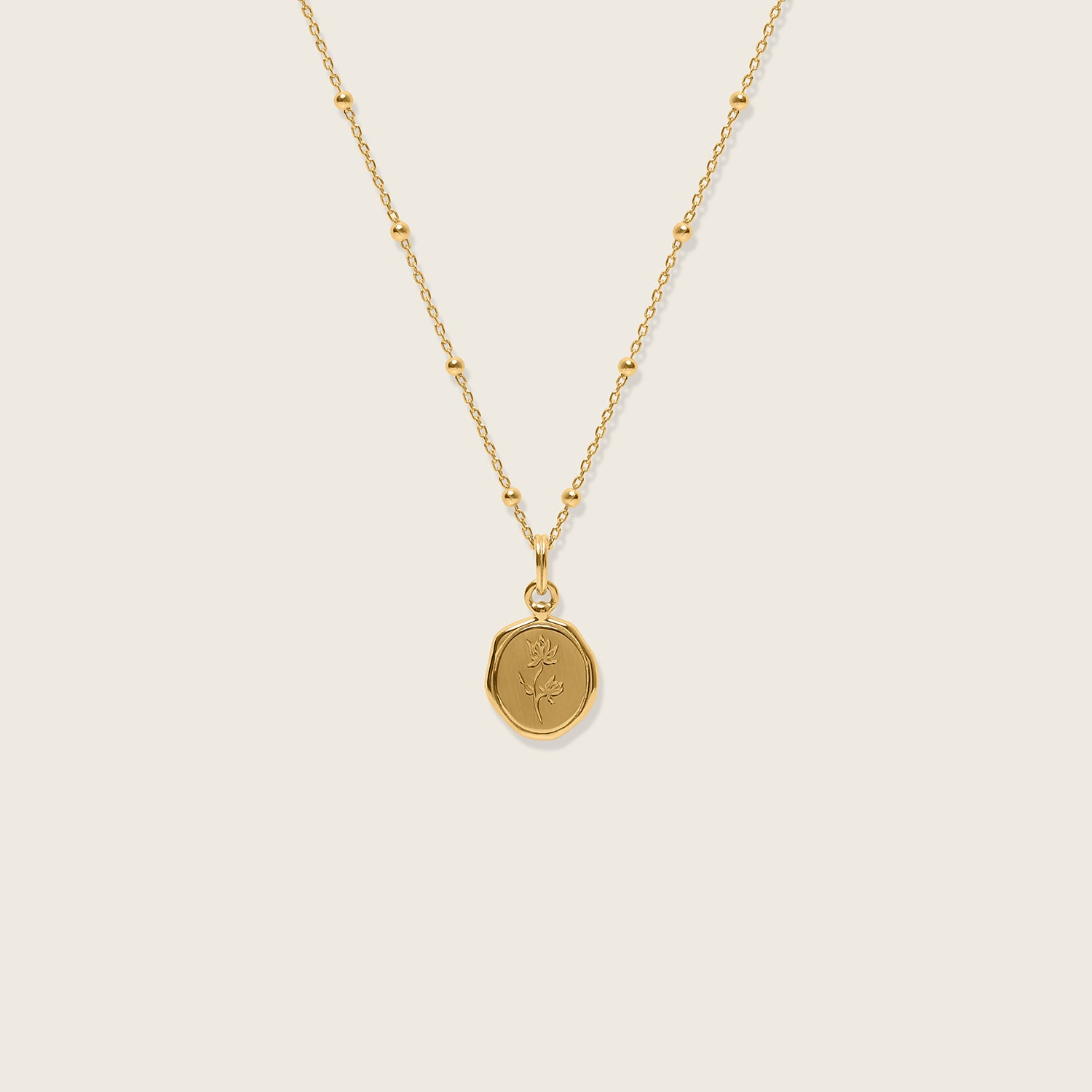 Floral Seal Necklace
