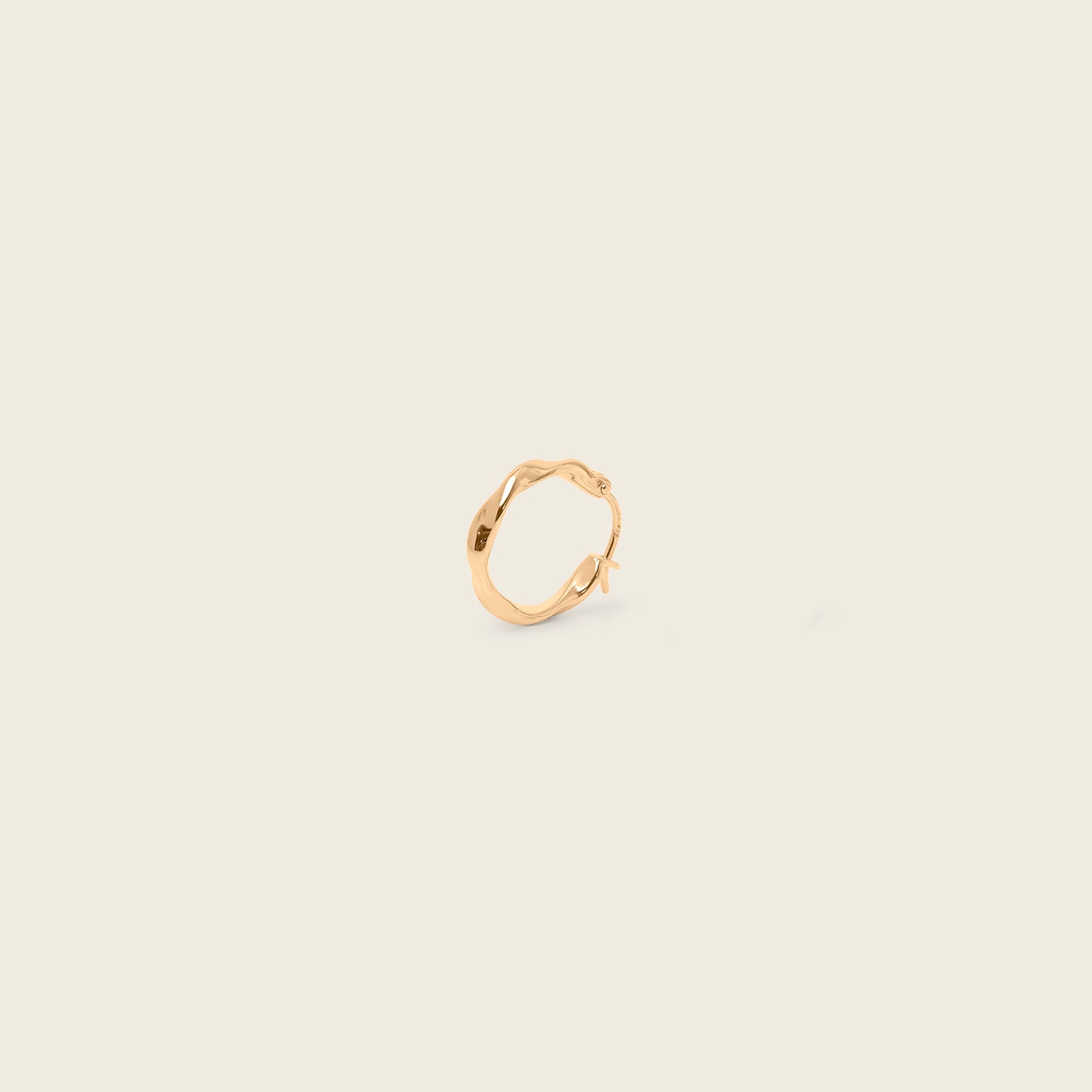 Flux Mini Hoop Earrings - Single | 14k Gold