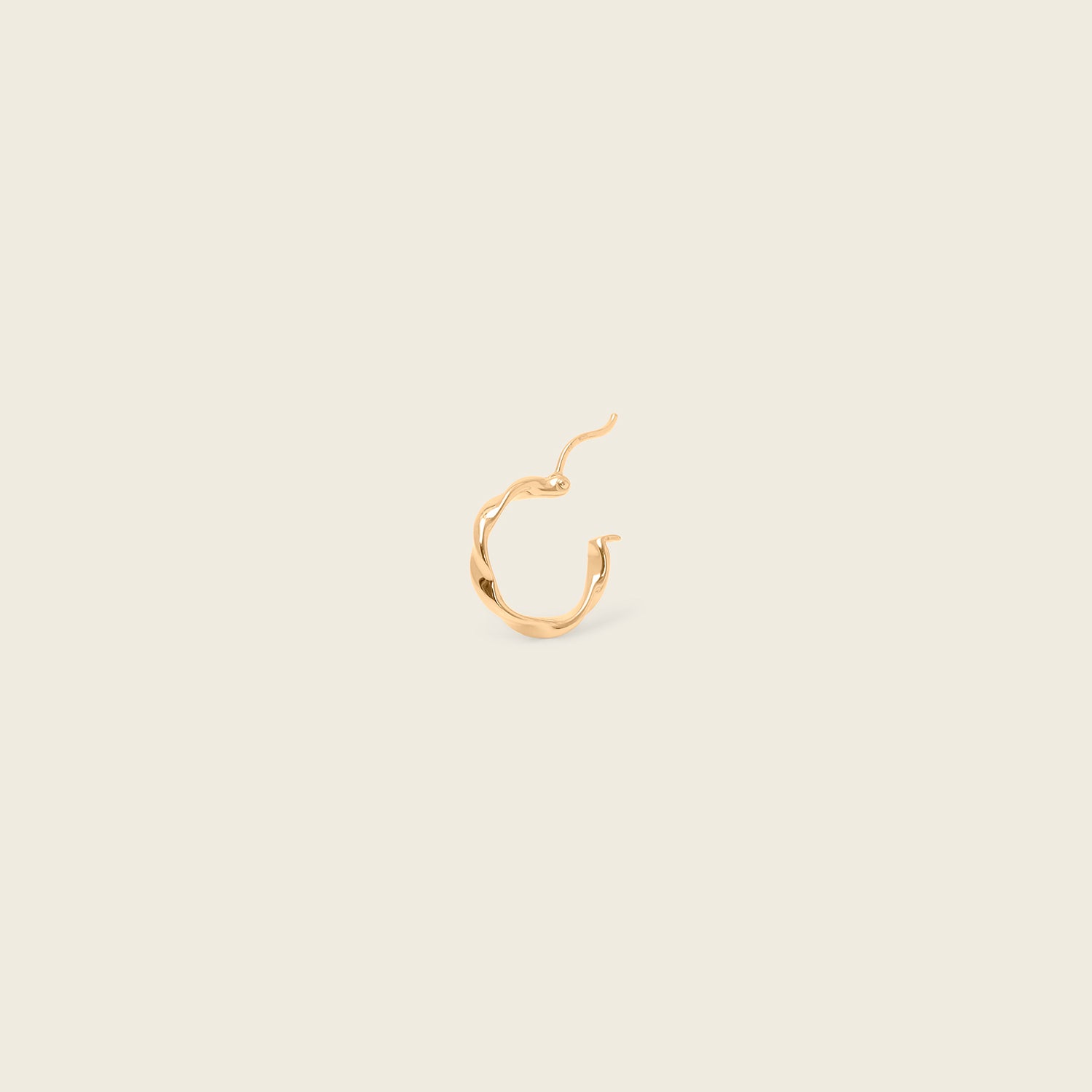 Flux Mini Hoop Earrings - Single | 14k Gold