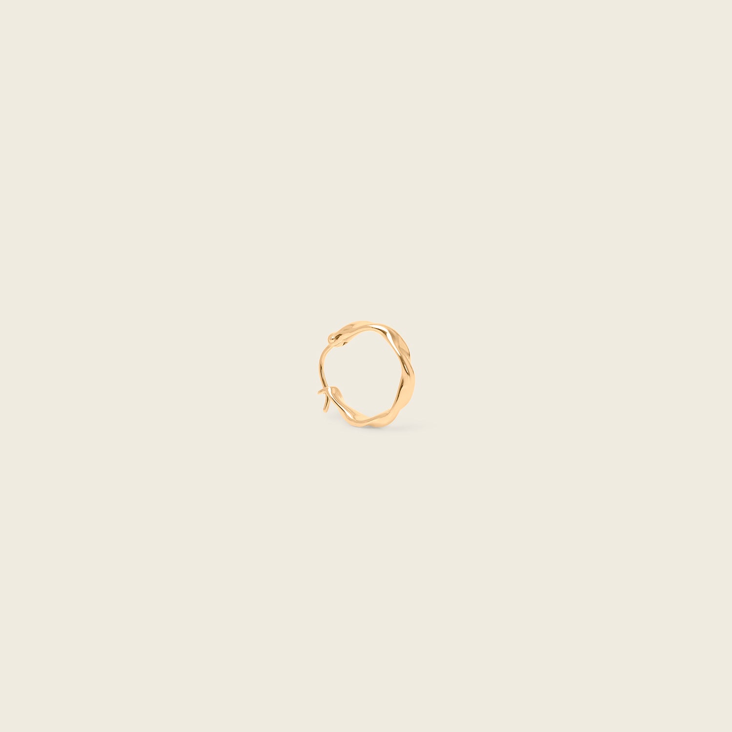 Flux Mini Hoop Earrings - Single | 14k Gold