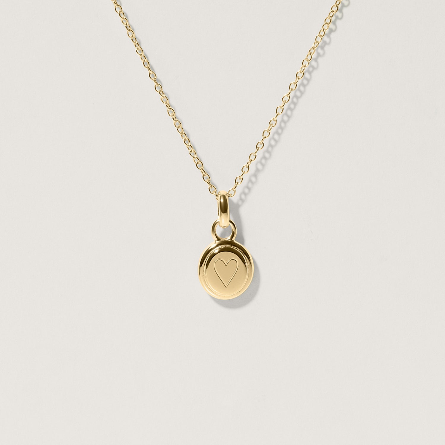 Heart Emblem Necklace | 14k Gold