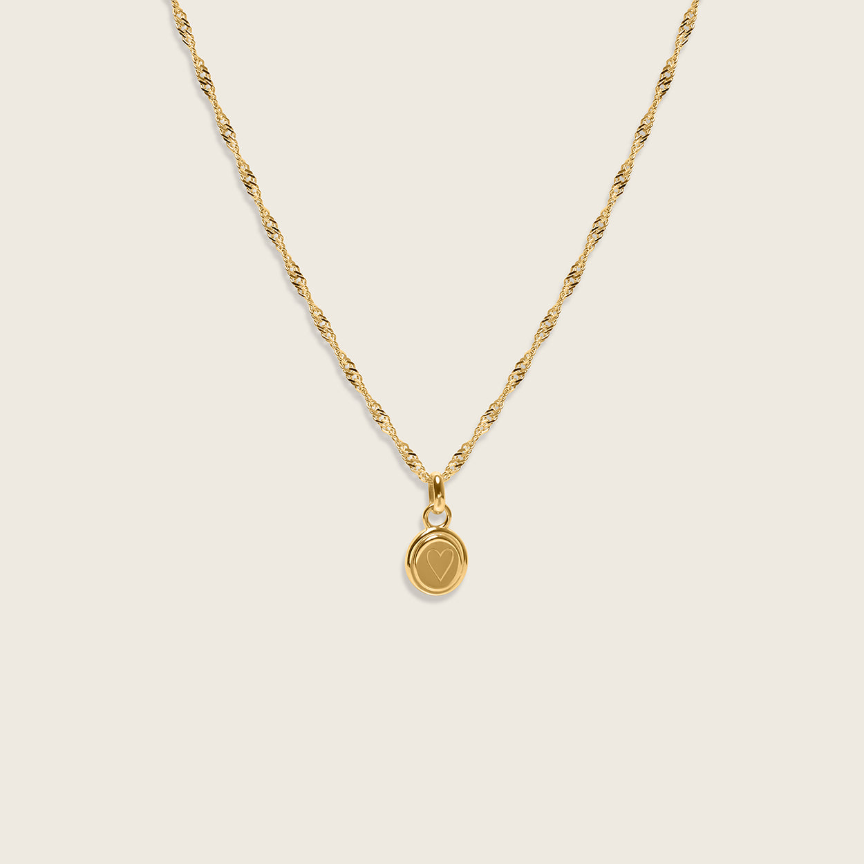 Heart Emblem with Singapore Chain