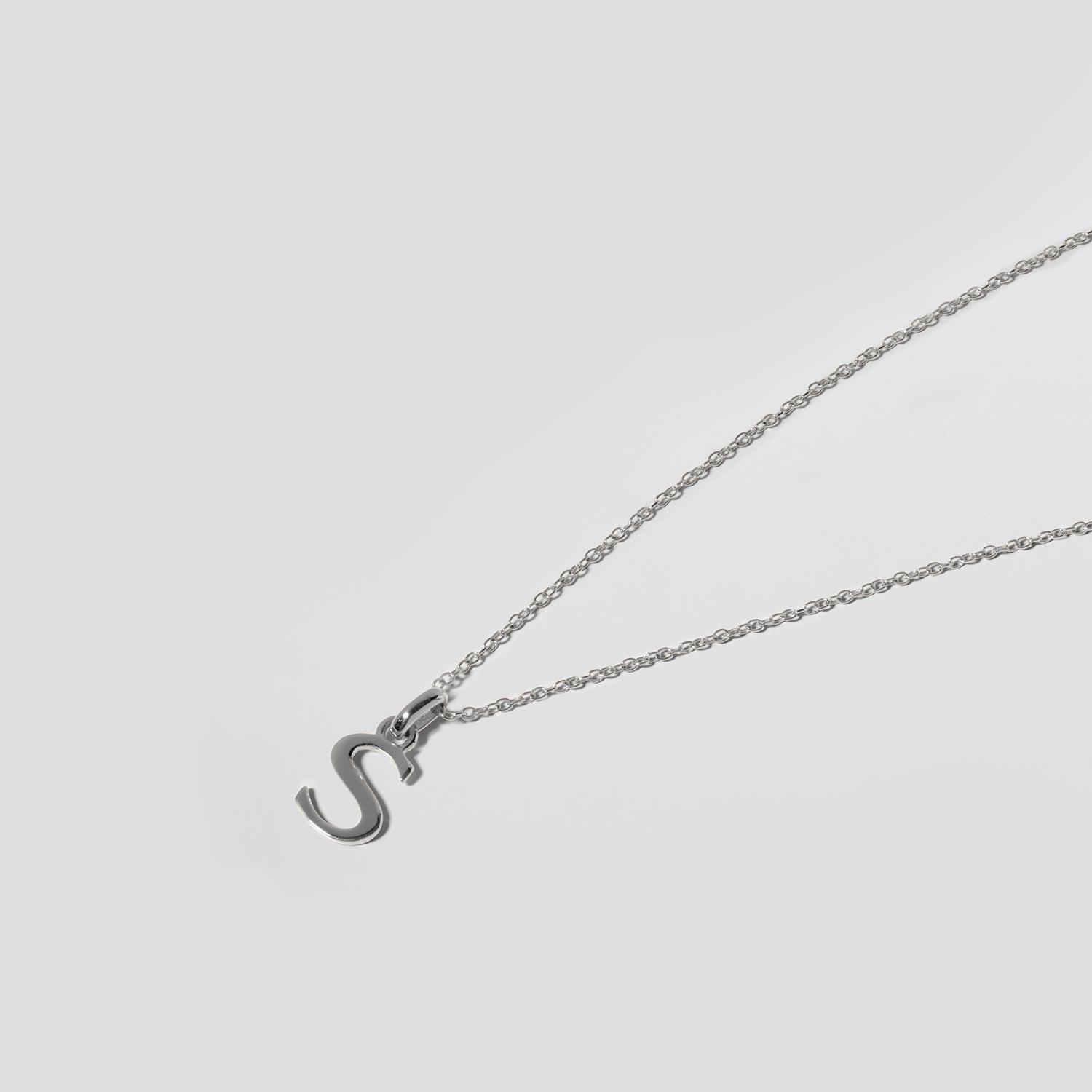 Initial with Anchor Chain 925 Silver