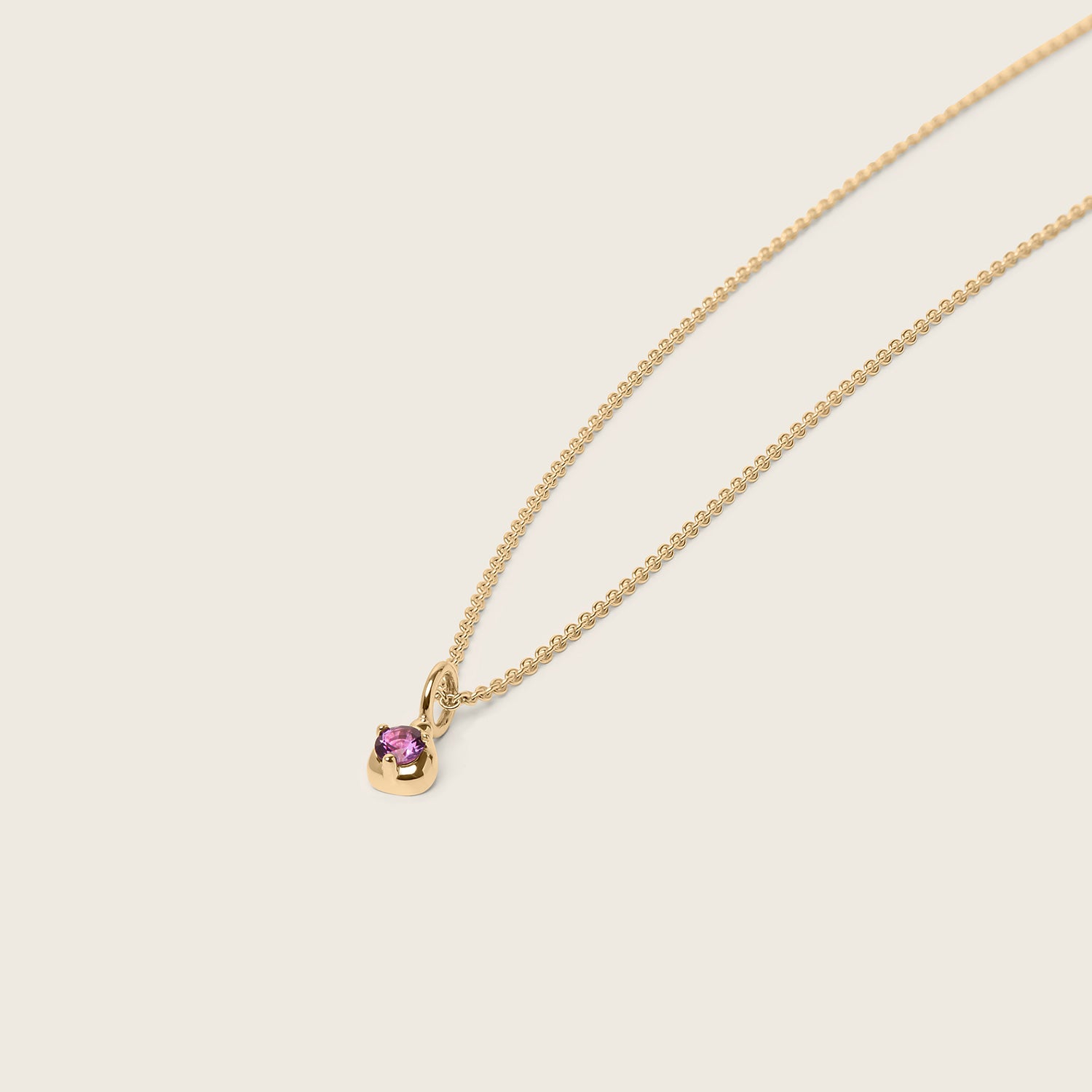 Mini Birthstone Necklace | 14k Gold