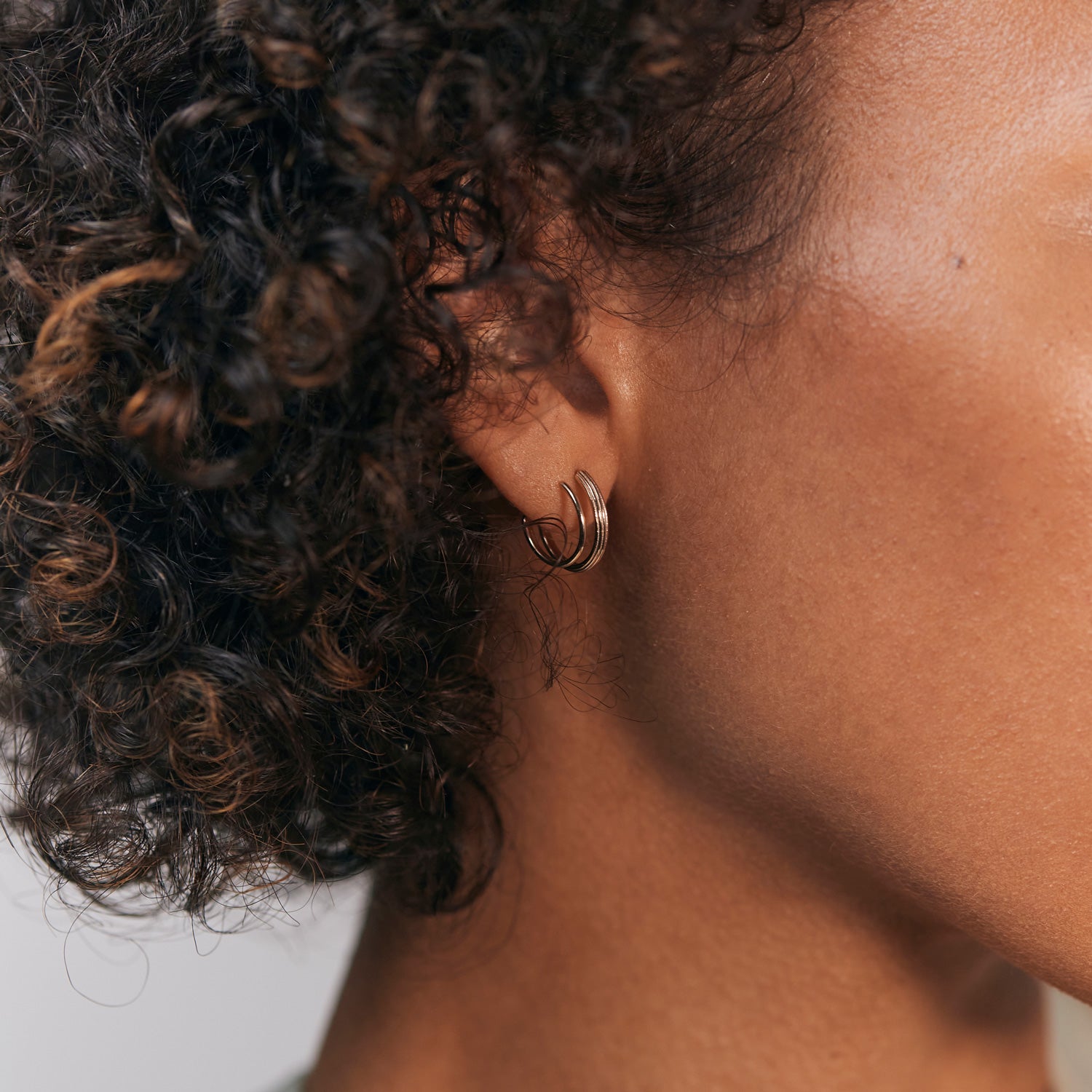 Mini Duo Hoop Earrings | 14k Gold