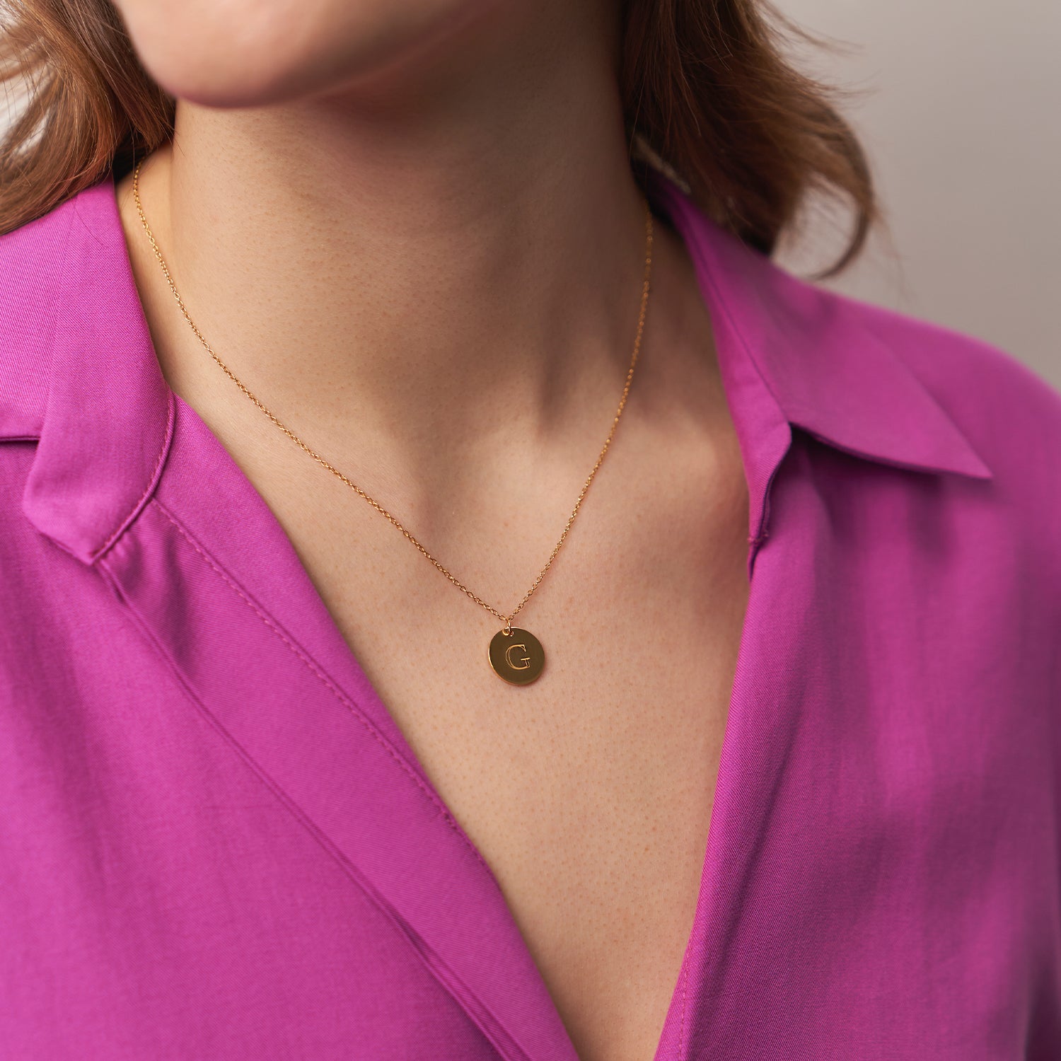 Engravable Plate Necklace | 14k Gold