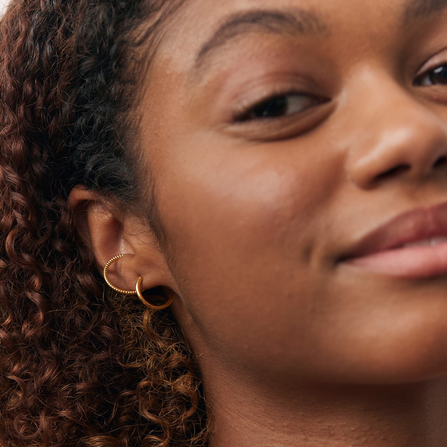 Snake Tail Double Ear Climbers | 14k Gold