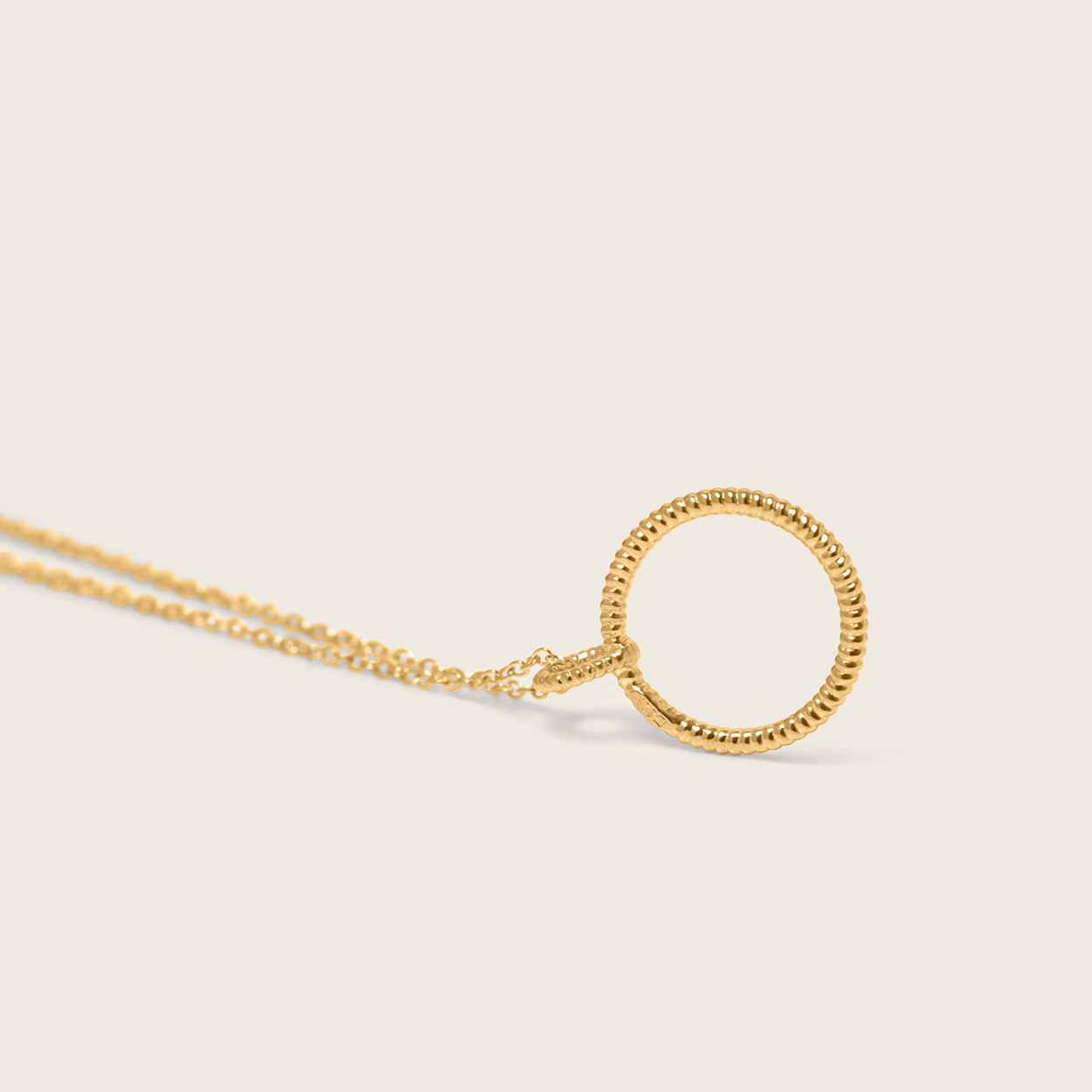 Snake Tail Circle Necklace