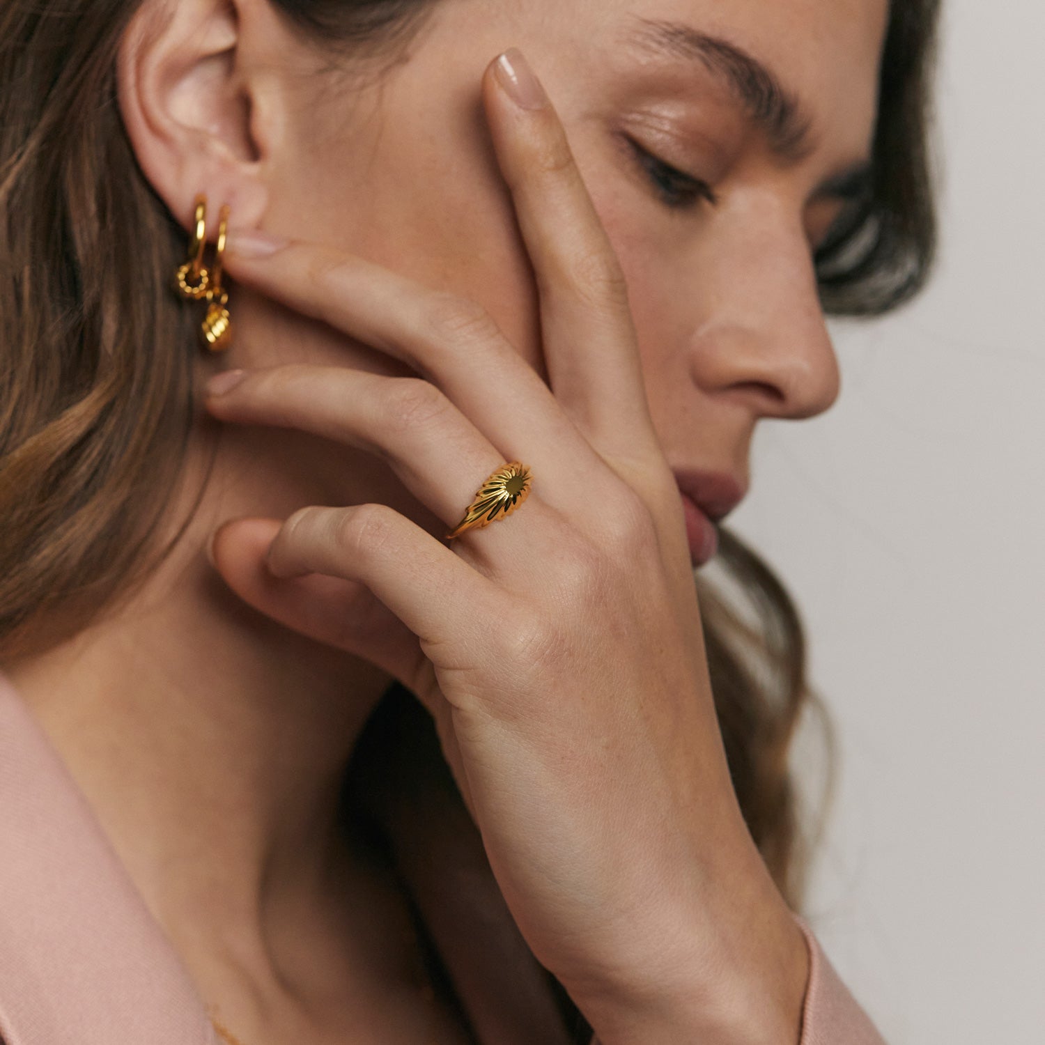 Solar Bombé Ring | 14k Gold