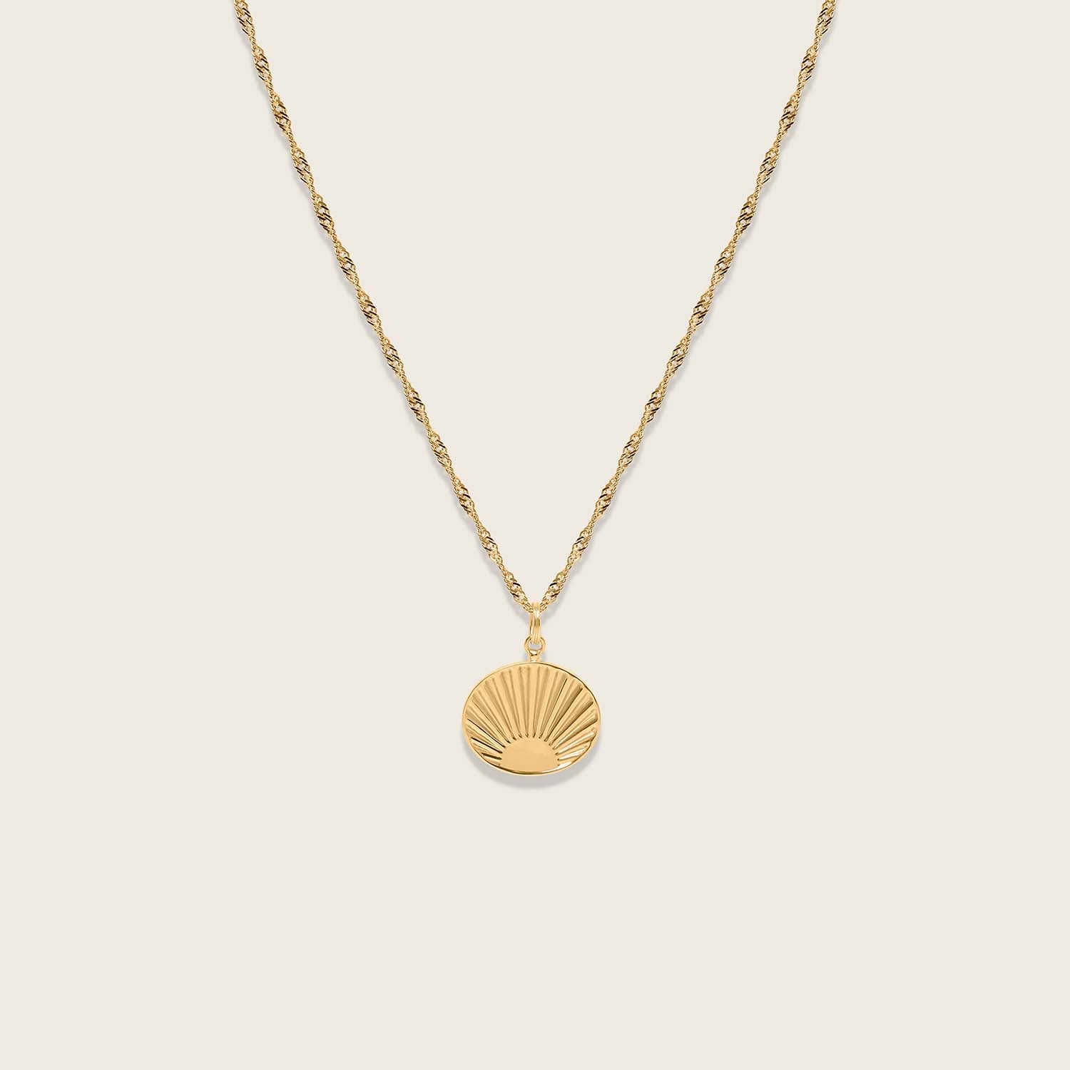 Solar Necklace with Singapore Chain