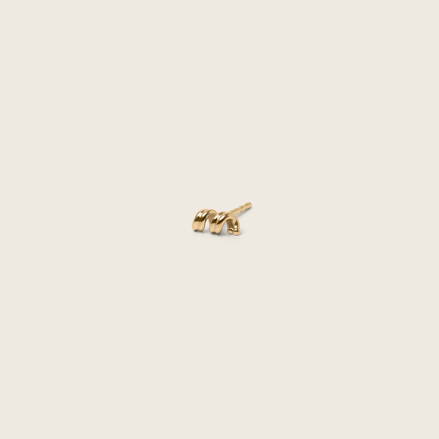 Spiral Stud Earrings - Single | 14k Gold