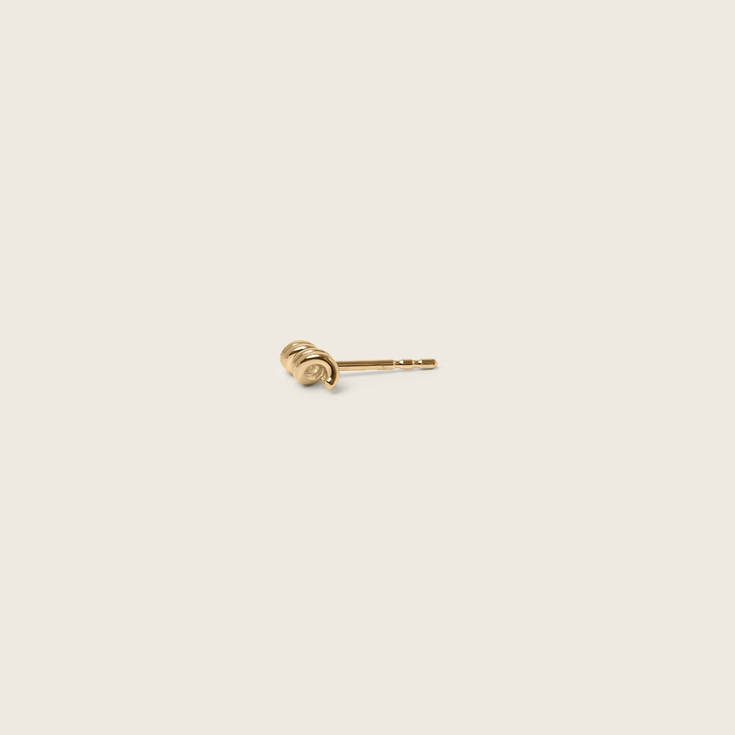 Spiral Stud Earrings - Single | 14k Gold