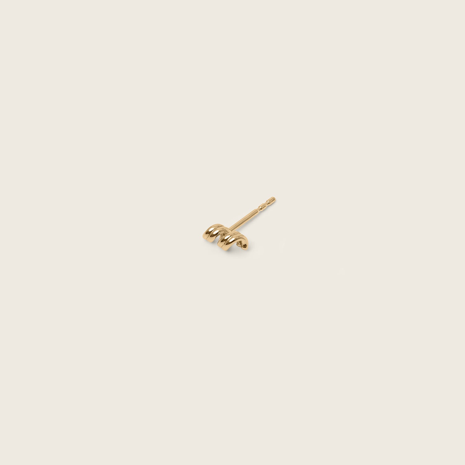 Spiral Stud Earrings - Single | 14k Gold