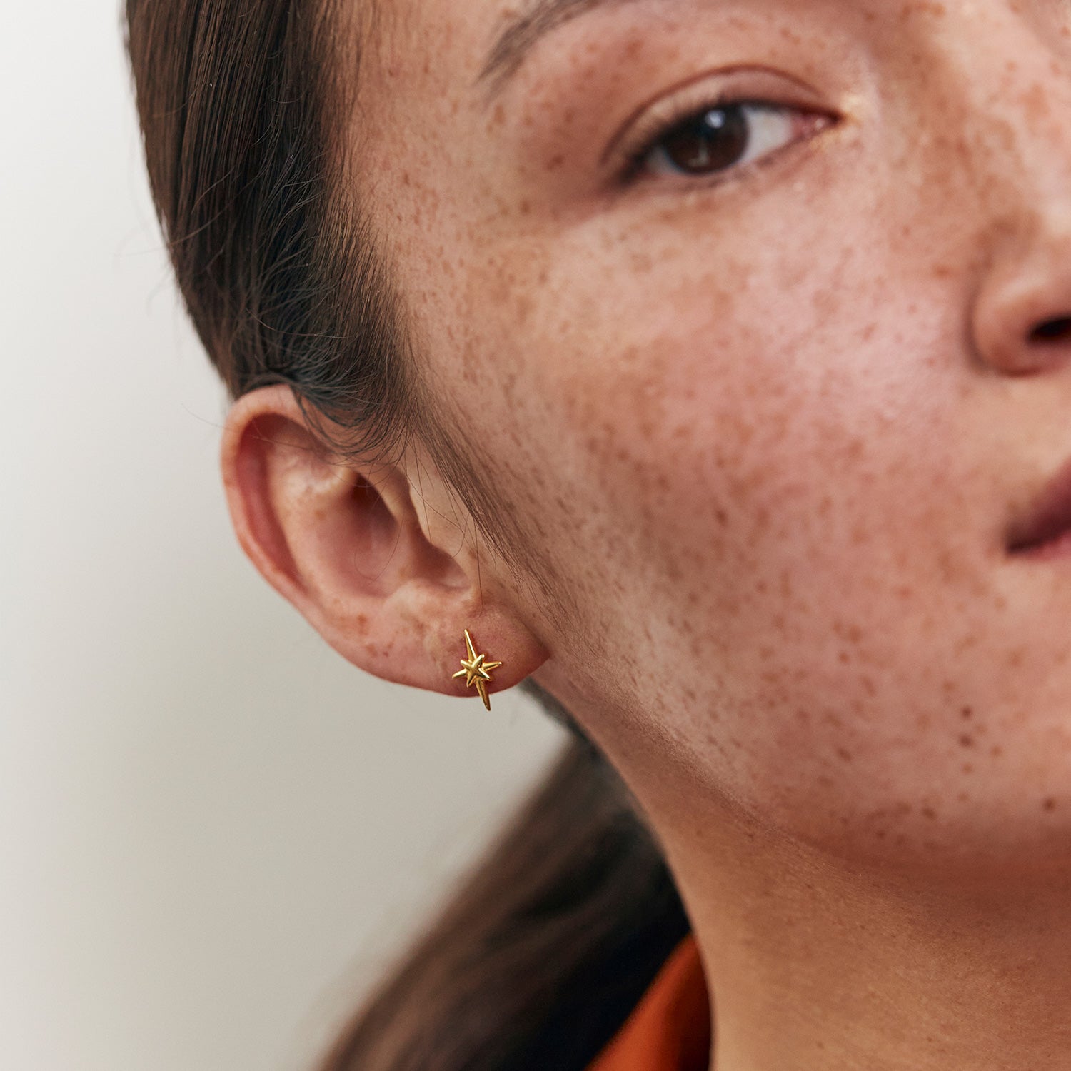 Star Light Stud Earrings - Single | 14k Gold