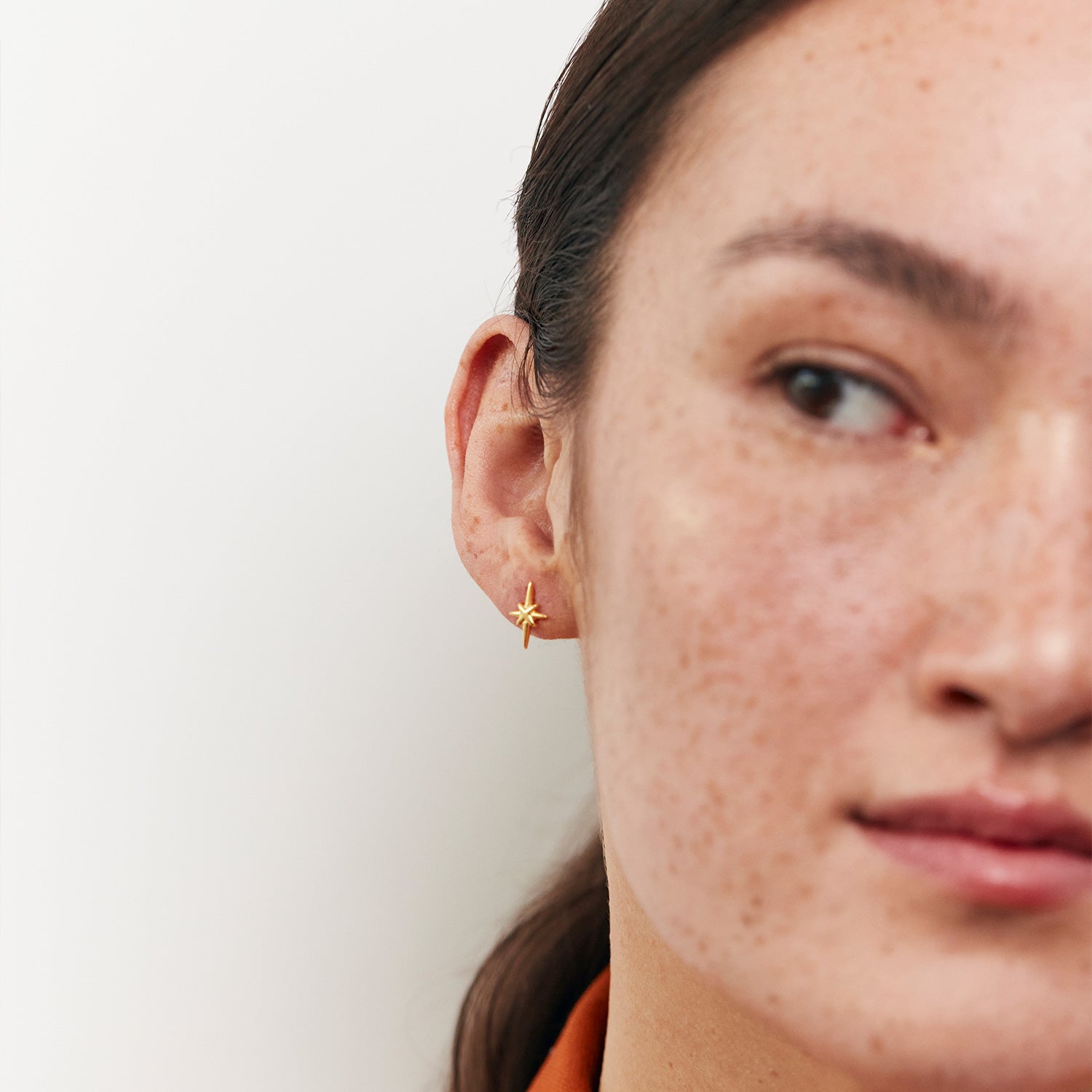 Star Light Stud Earrings - Single | 14k Gold