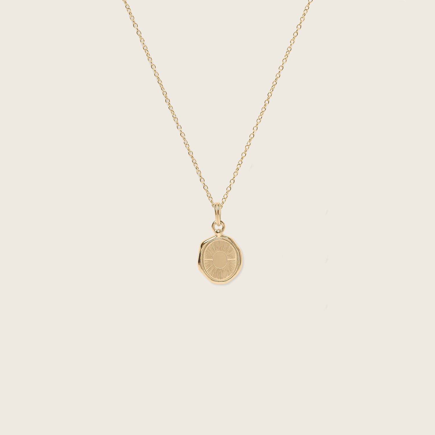 Sun Seal Necklace | 14k Gold