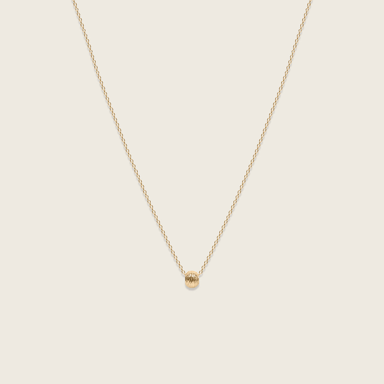 Tousle Sphere Necklace with Anchor Chain | 14k Gold