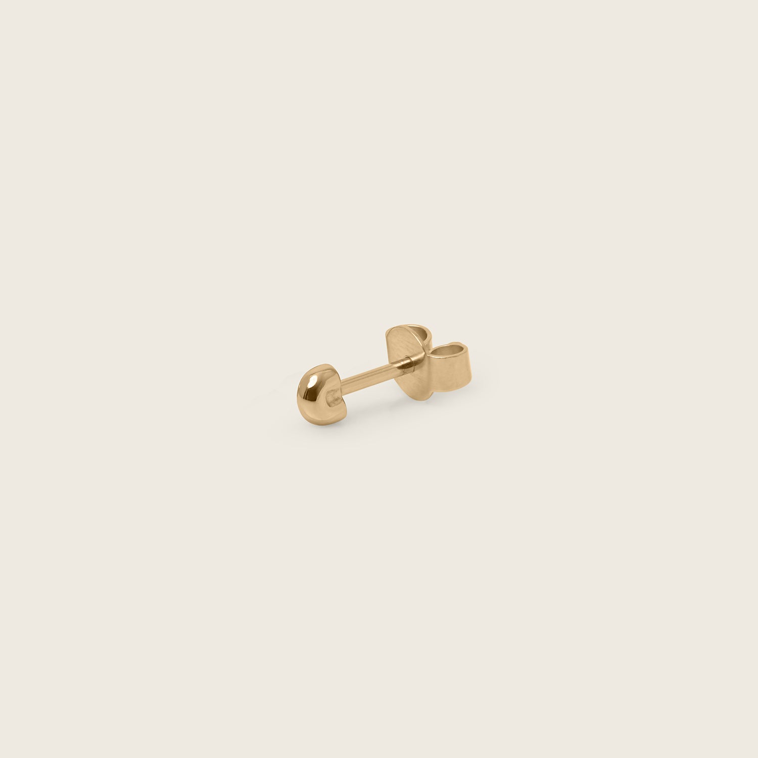 Tube Stud Earrings - Single | 14k Gold