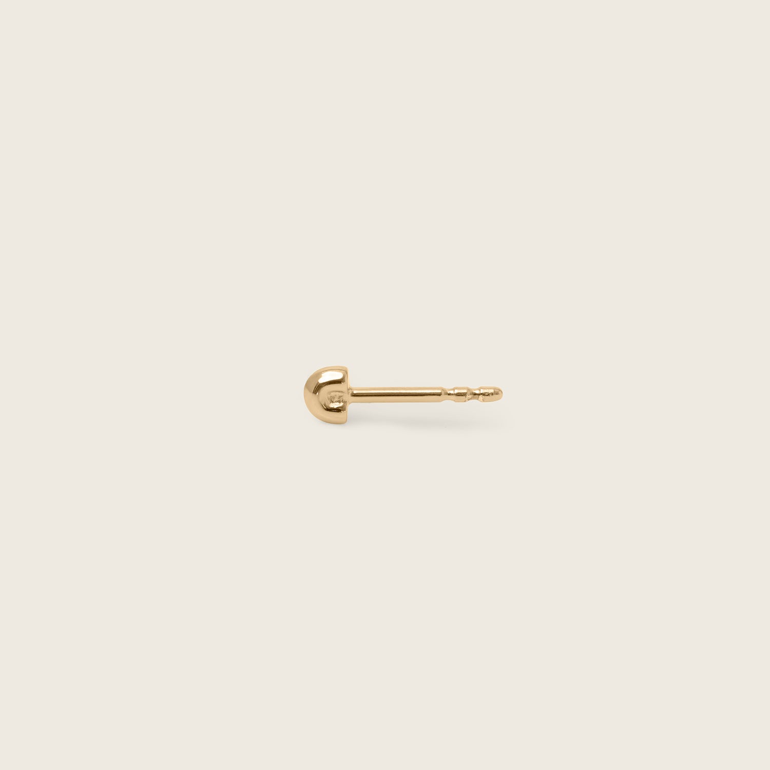 Tube Stud Earrings - Single | 14k Gold