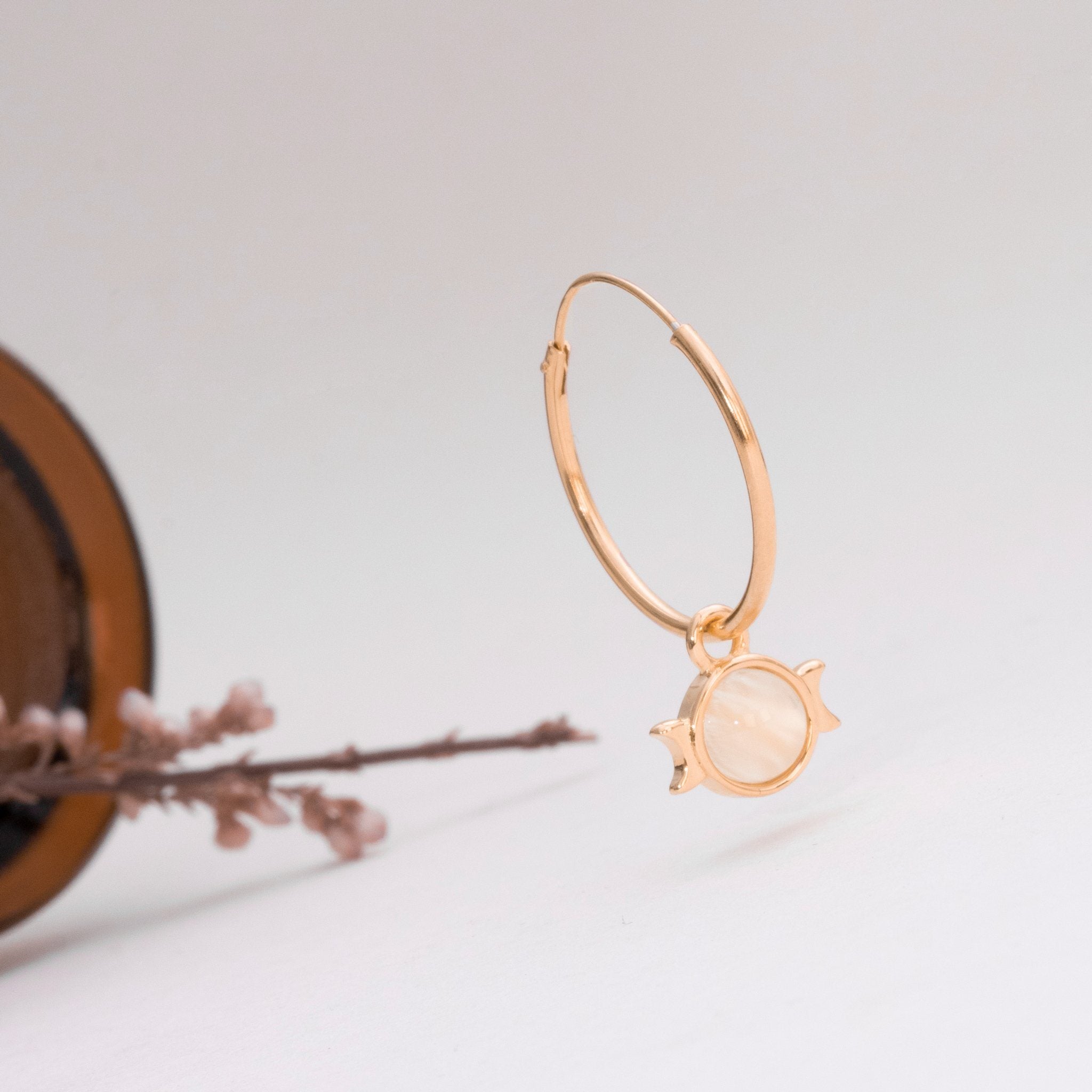 Magic Spell Ear Hoops Nr.1 Mondstein Jewelry jacko-wusch