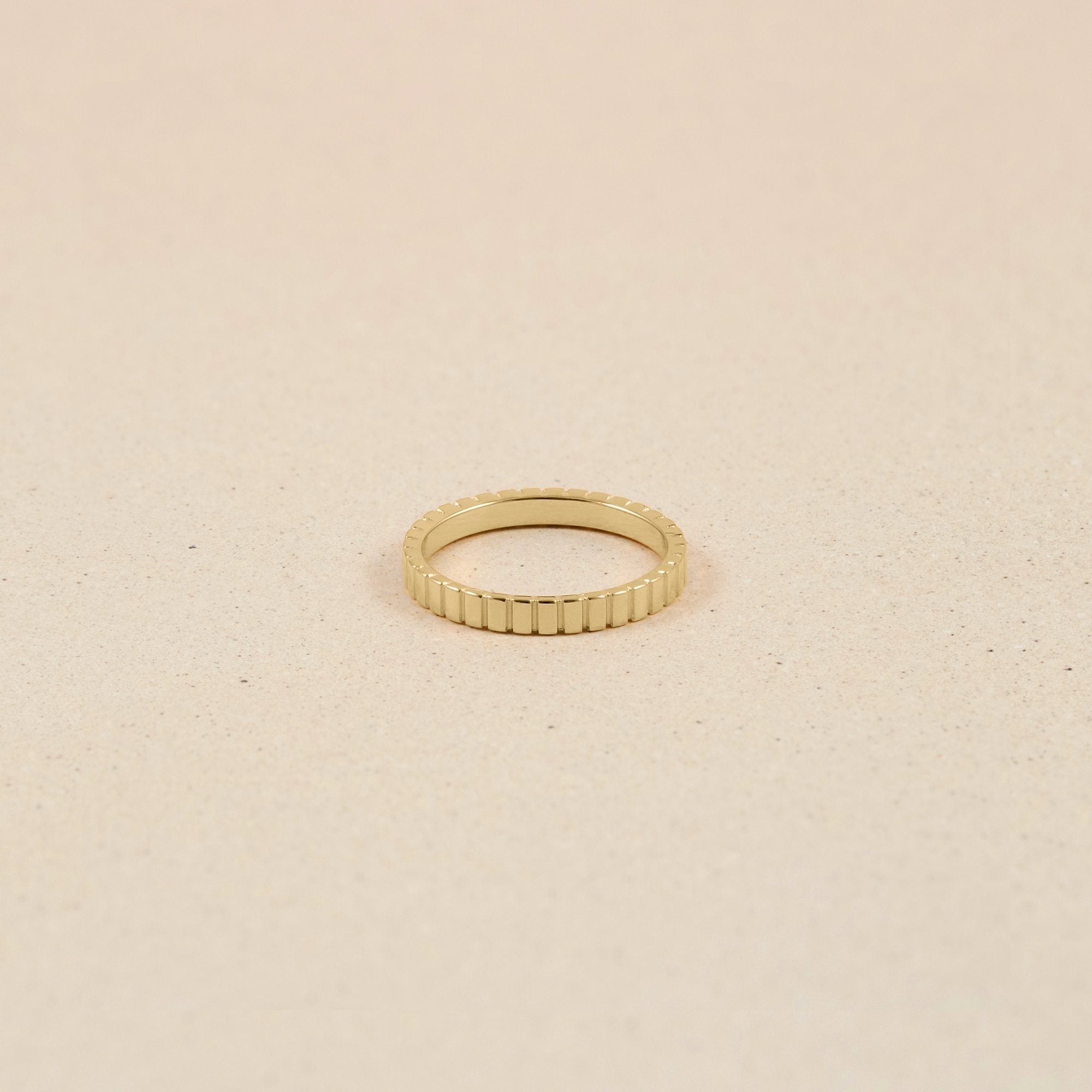 Ridged Ring 14k Massivgold Jewelry stilnest 14k Massivgold XS - 49 (15.6mm)