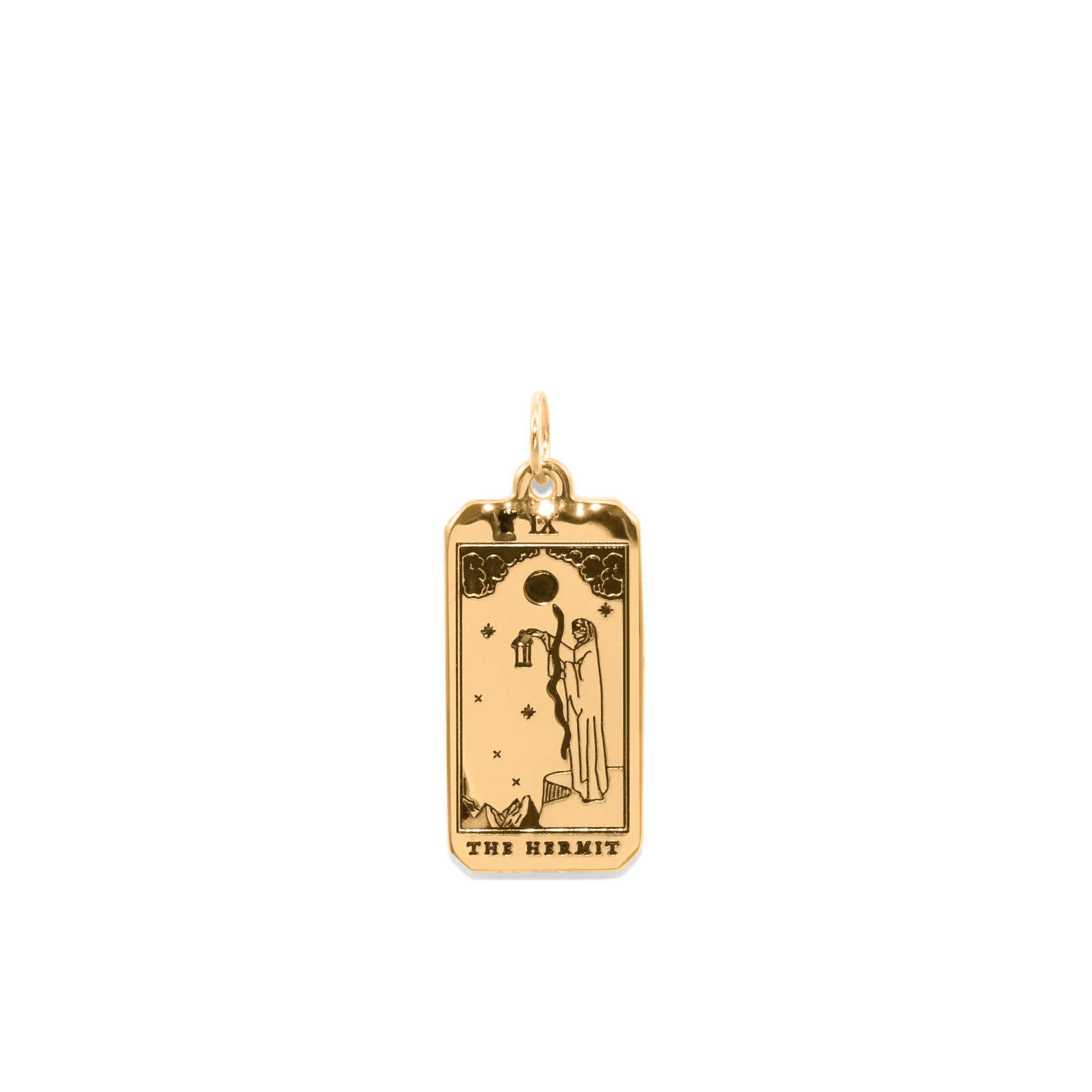 The Hermit Tarot Card Anhänger Jewelry jacko-wusch 24ct Gold Vermeil