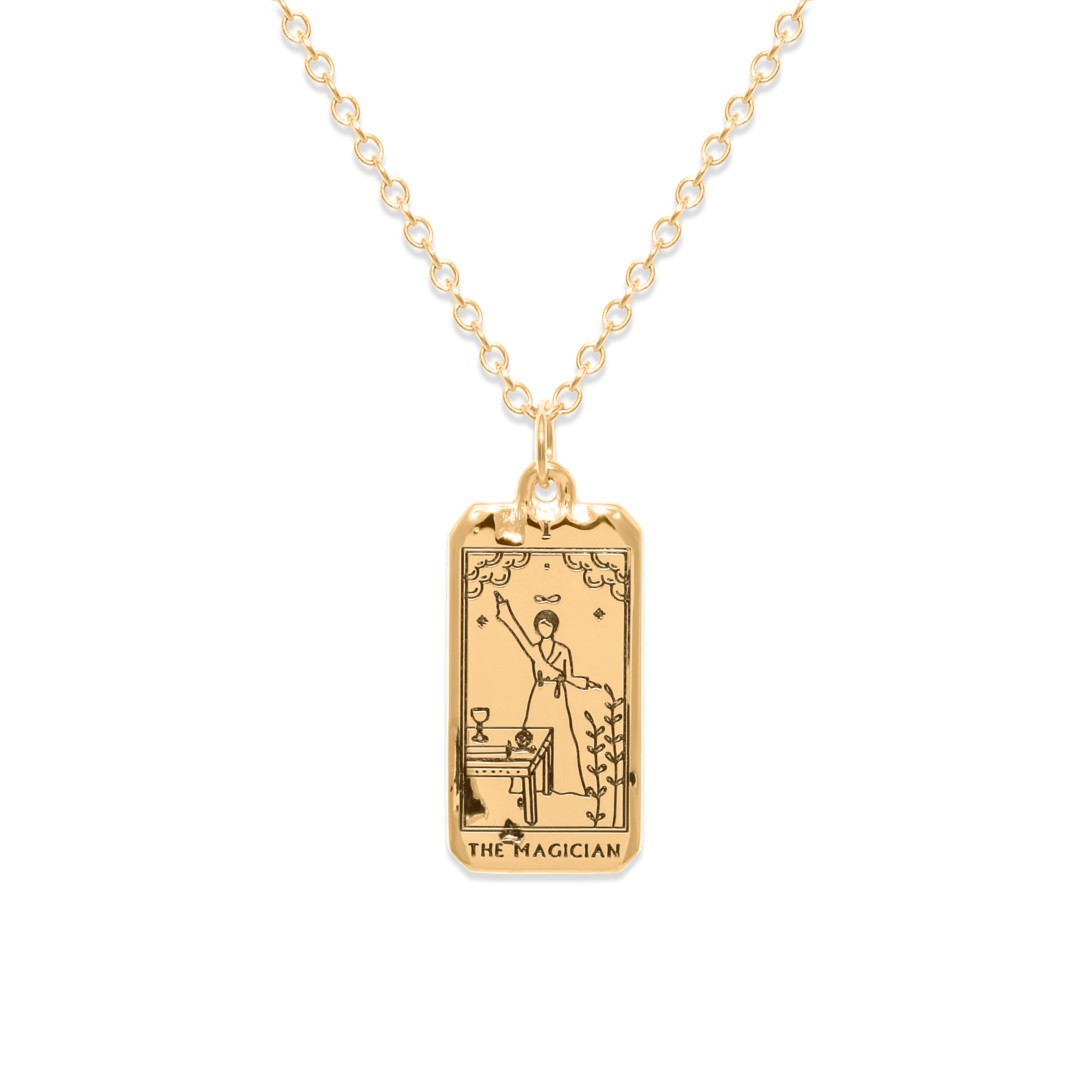 The Magician Tarot Card Kette Jewelry jacko-wusch 925 Silver Gold Plated S (45cm)