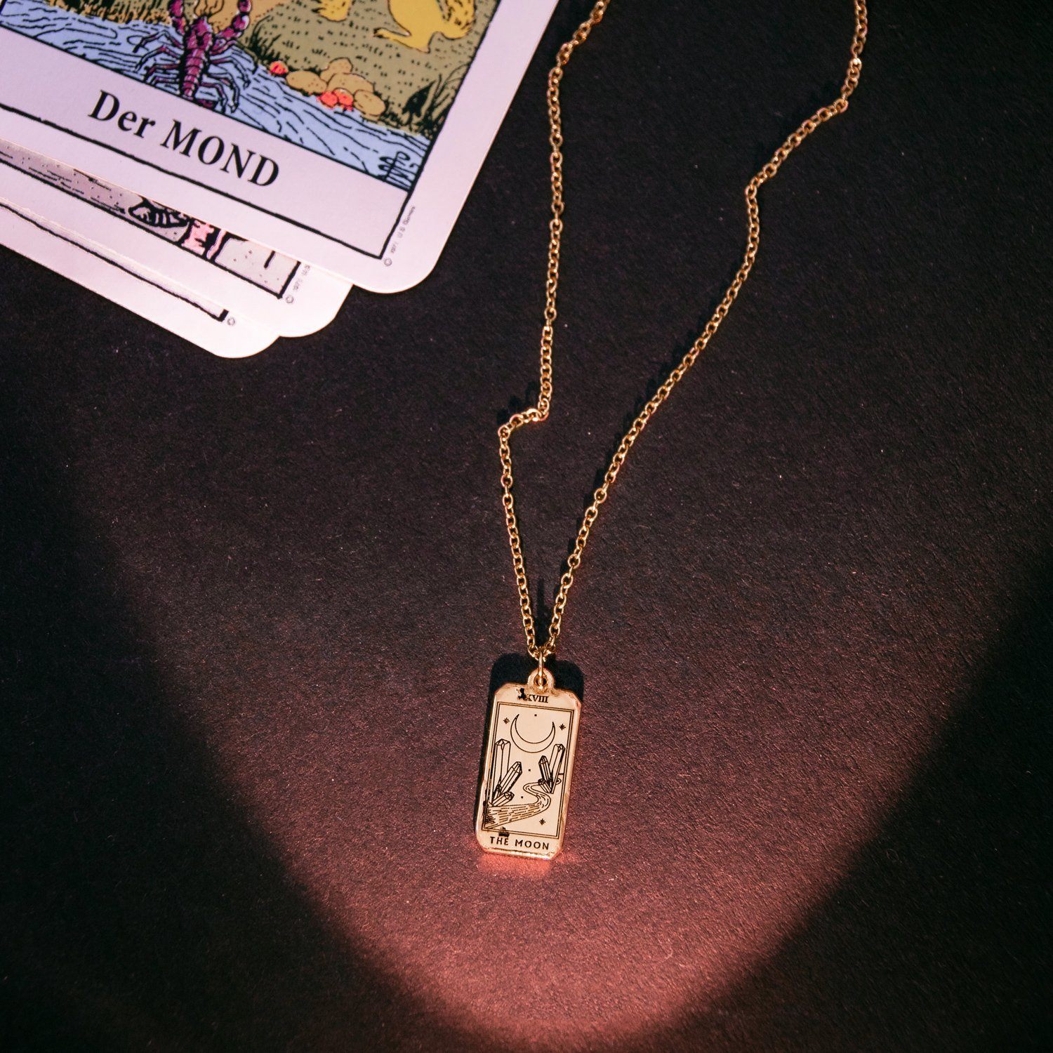The Moon Tarot Card Kette Jewelry jacko-wusch